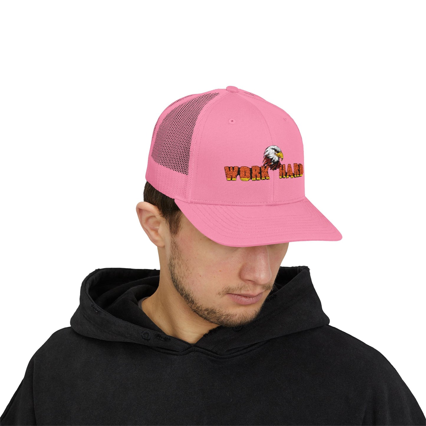 Work Hard Eagle Snapback Cap