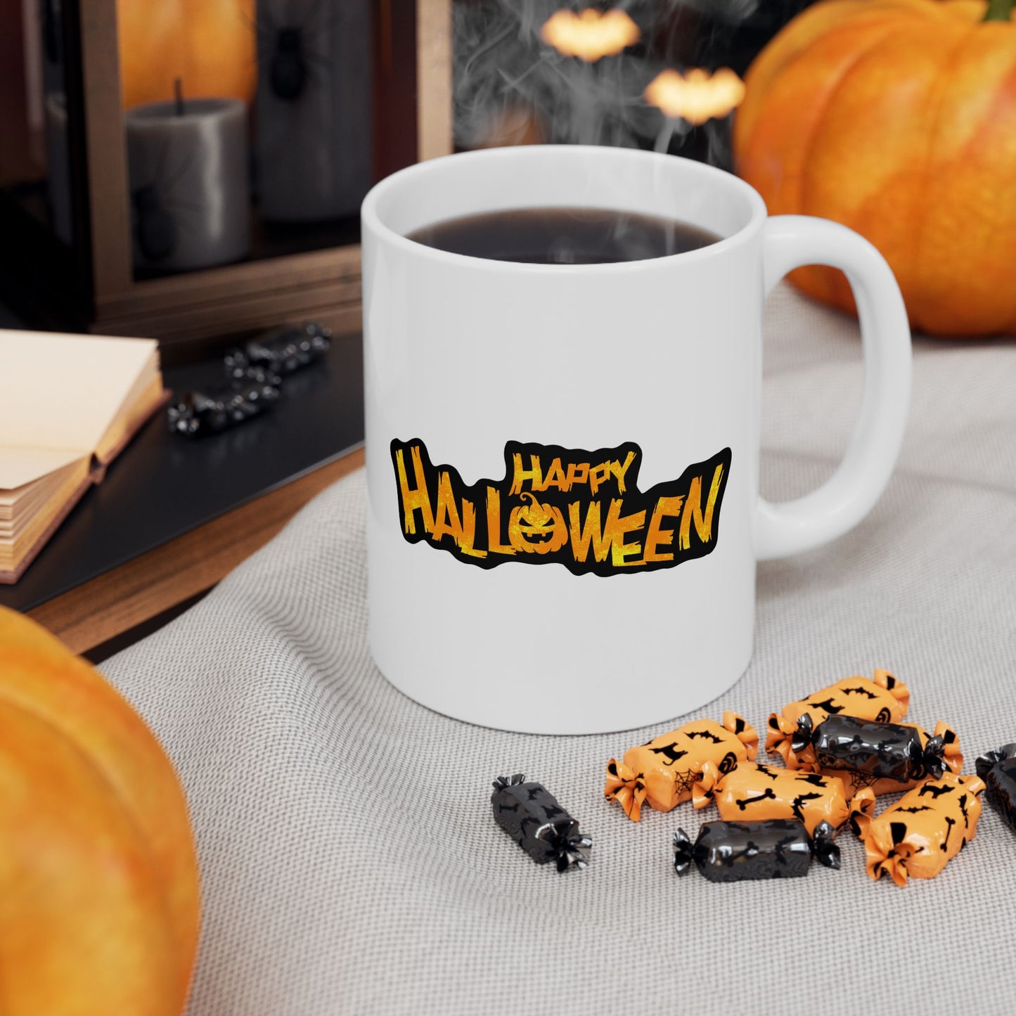 Halloween-Themed Ceramic Mug, Perfect for Spooky Season, Gift for Friends, Halloween Decorations, 11oz 15oz Sizes