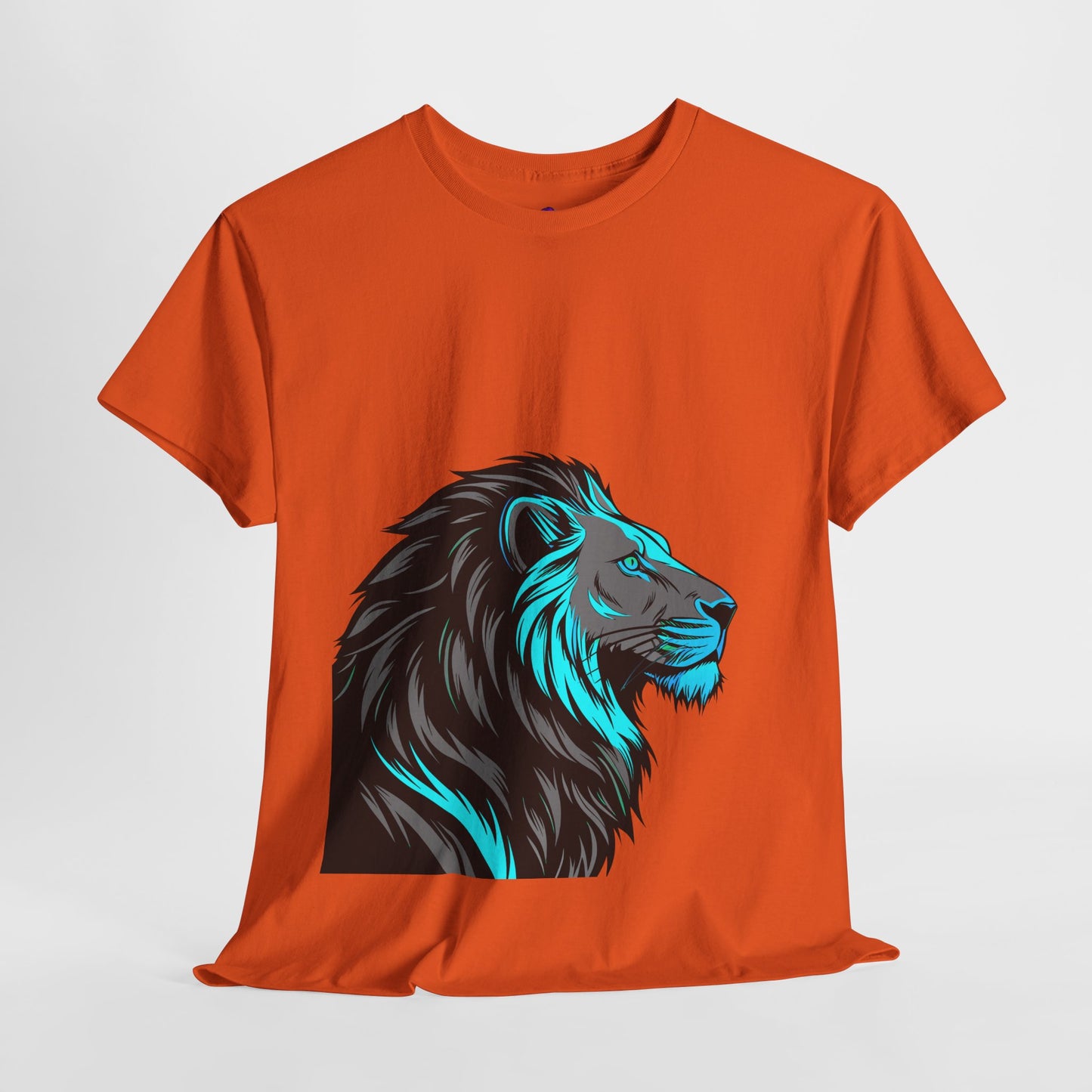 Stylish Lion Graphic Tee for Animal Lovers, Unisex Heavy Cotton T-Shirt, Casual Wear, Birthday Gift, Nature Lover's Top, Unique Design