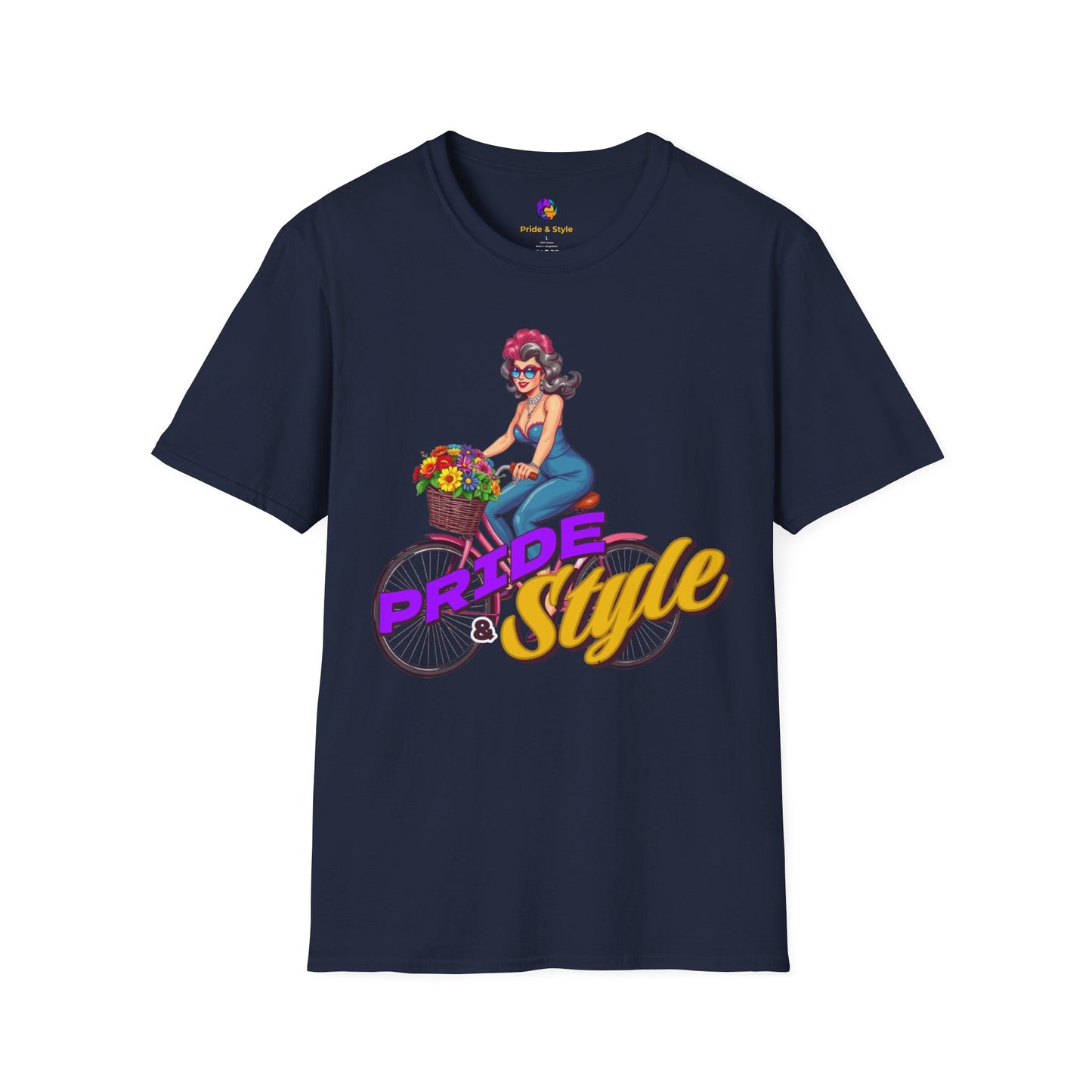 Pride Style Unisex T-Shirt, Fun Summer Tee, LGBTQ+ Gift, Bike Lover Shirt, Festival Wear, Colorful Pride Apparel