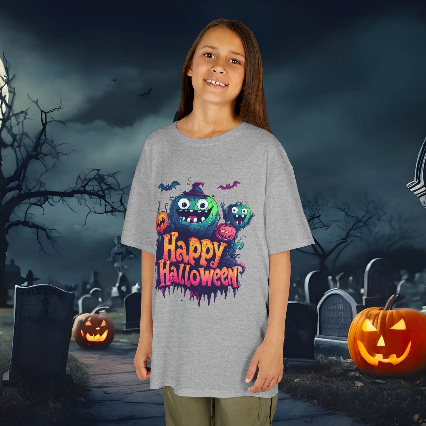 Halloween Kids Tee, Spooky T-Shirt for Children, Perfect for Halloween Parties, Trick or Treating, Gifting to Kids