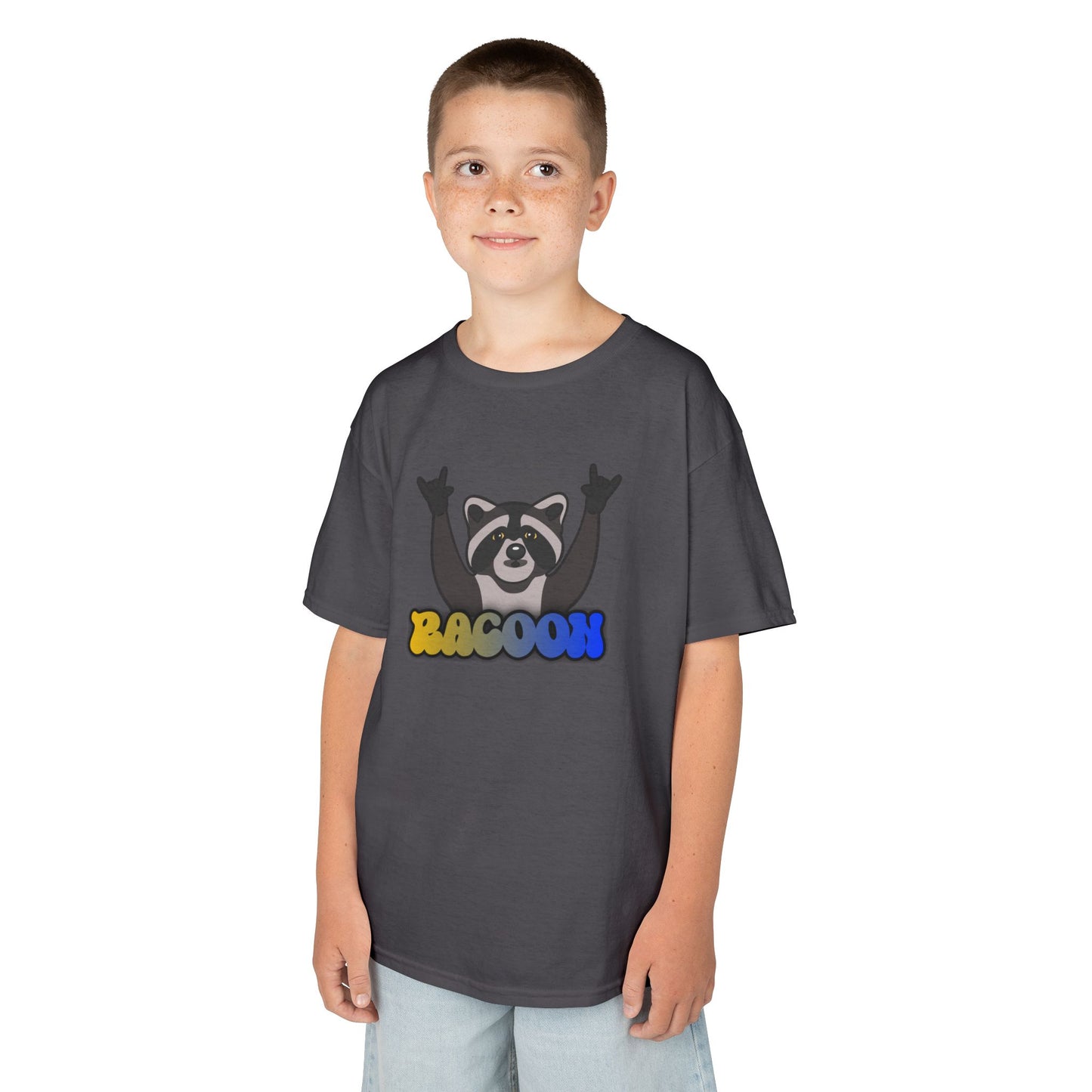 Rockin' Raccoon Kids Tee | Fun Cotton Shirt for Boys & Girls, Cute Animal Graphic Tee, Birthday Gift, Playtime Essential