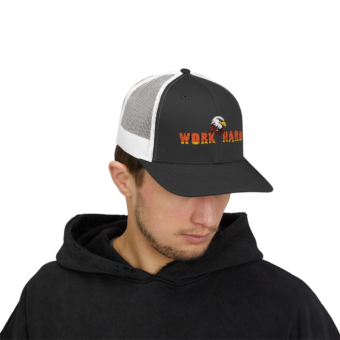 Work Hard Eagle Snapback Cap