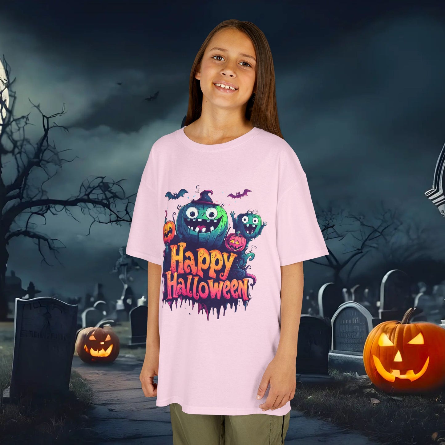 Halloween Kids Tee, Spooky T-Shirt for Children, Perfect for Halloween Parties, Trick or Treating, Gifting to Kids