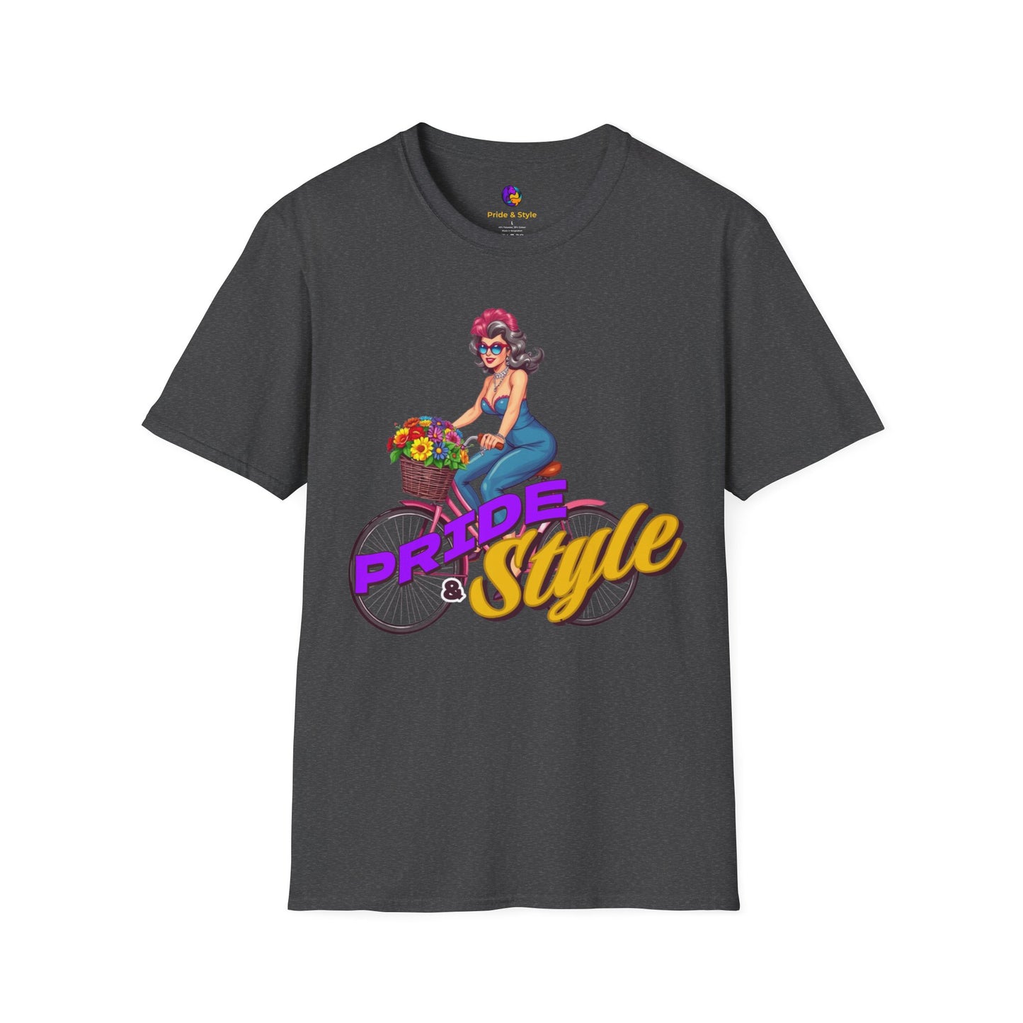 Pride Style Unisex T-Shirt, Fun Summer Tee, LGBTQ+ Gift, Bike Lover Shirt, Festival Wear, Colorful Pride Apparel