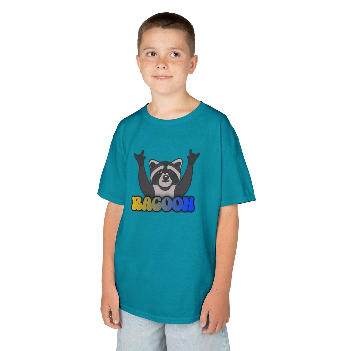Rockin' Raccoon Kids Tee | Fun Cotton Shirt for Boys & Girls, Cute Animal Graphic Tee, Birthday Gift, Playtime Essential