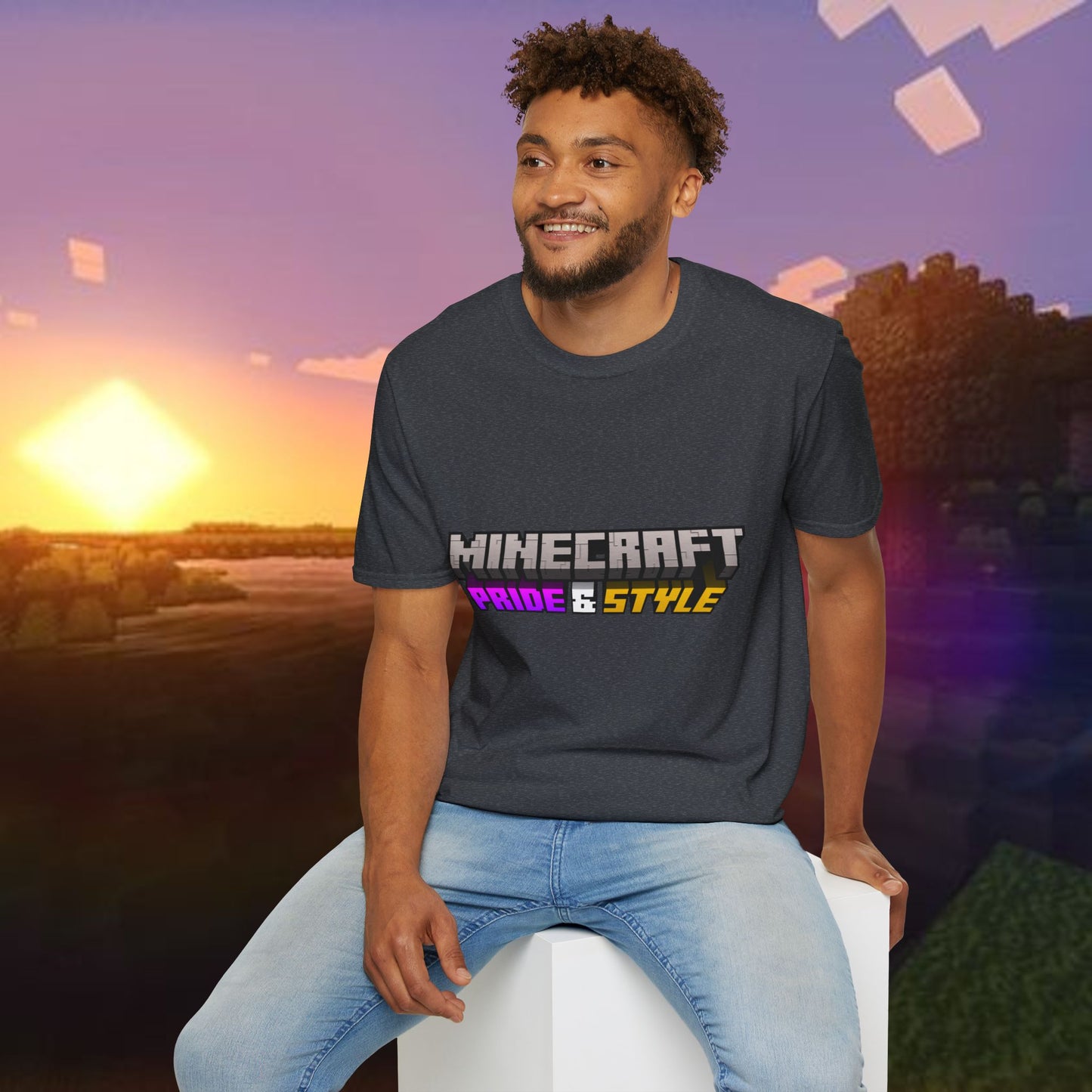 Minecraft Pride & Style T-Shirt for Game Lovers, Unisex Graphic Tee for Pride Events, Casual Wear, Gamer Gift, Comfortable Fashion