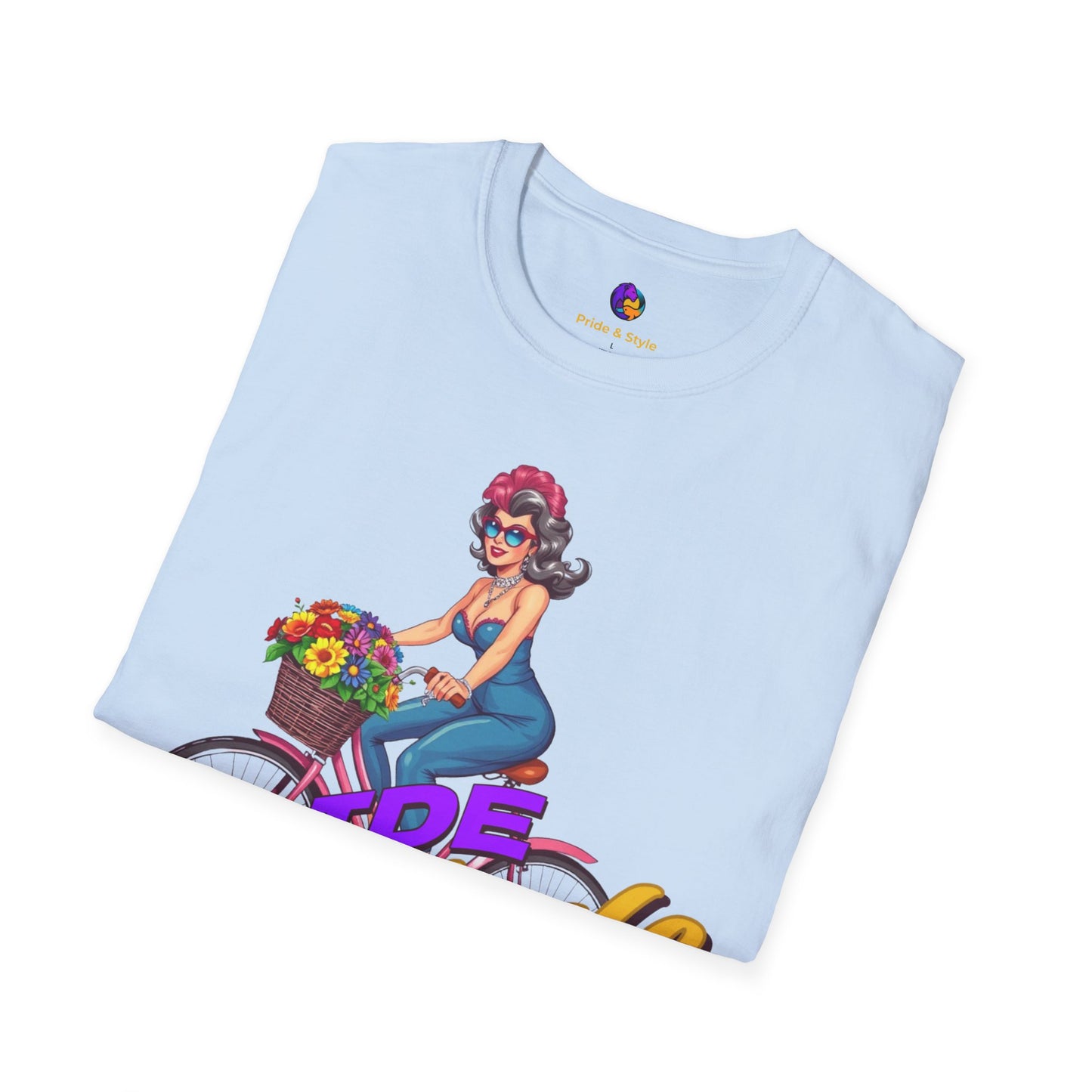 Pride Style Unisex T-Shirt, Fun Summer Tee, LGBTQ+ Gift, Bike Lover Shirt, Festival Wear, Colorful Pride Apparel