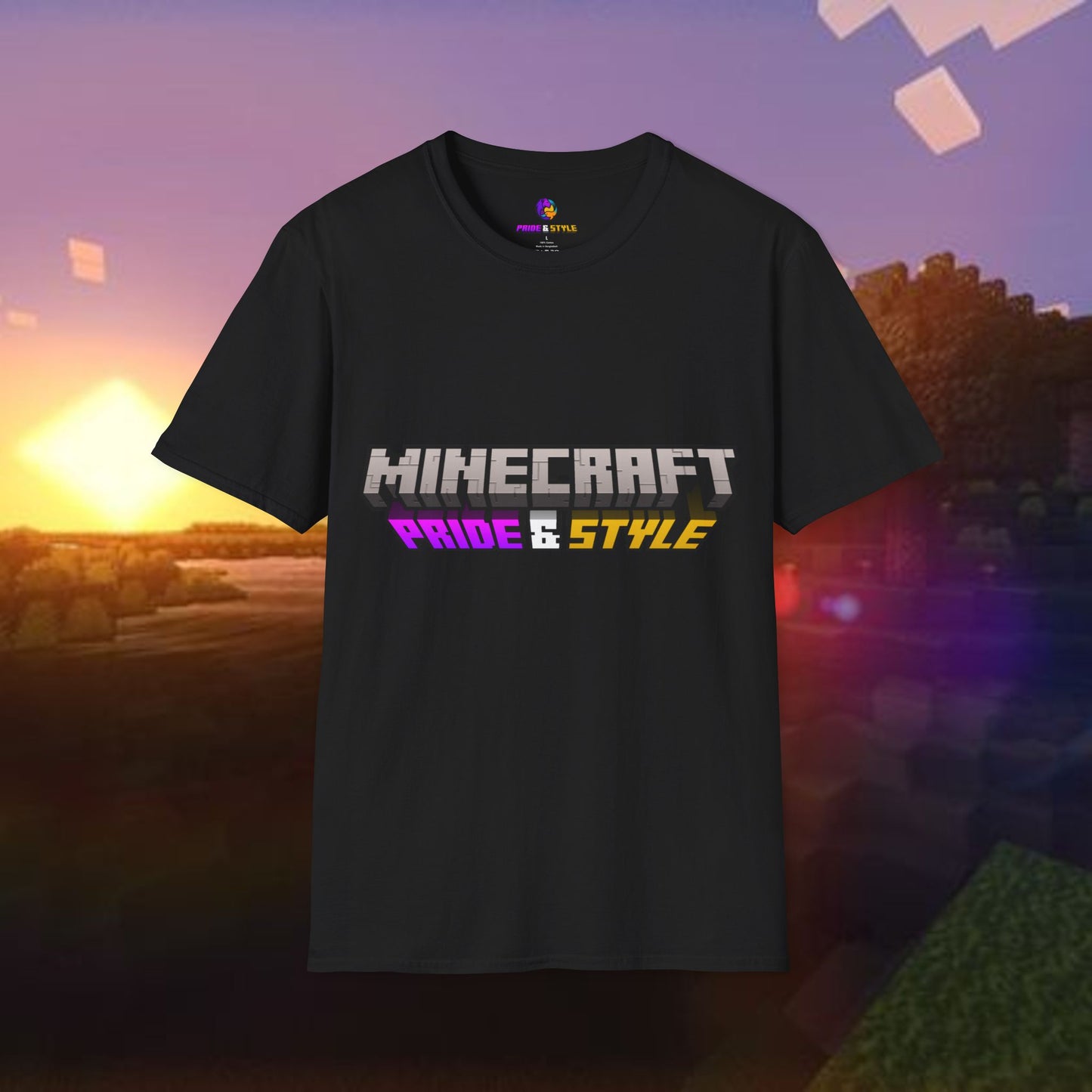Minecraft Pride & Style T-Shirt for Game Lovers, Unisex Graphic Tee for Pride Events, Casual Wear, Gamer Gift, Comfortable Fashion