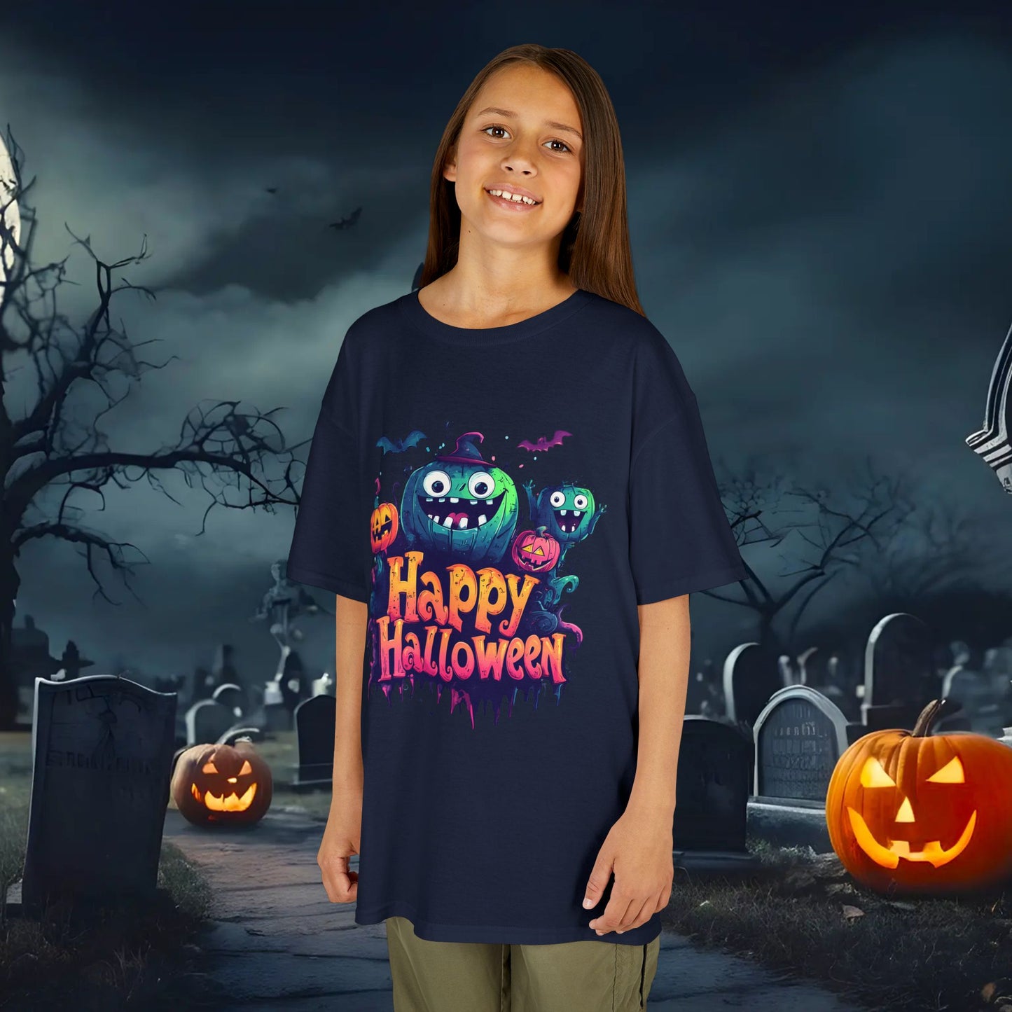 Halloween Kids Tee, Spooky T-Shirt for Children, Perfect for Halloween Parties, Trick or Treating, Gifting to Kids