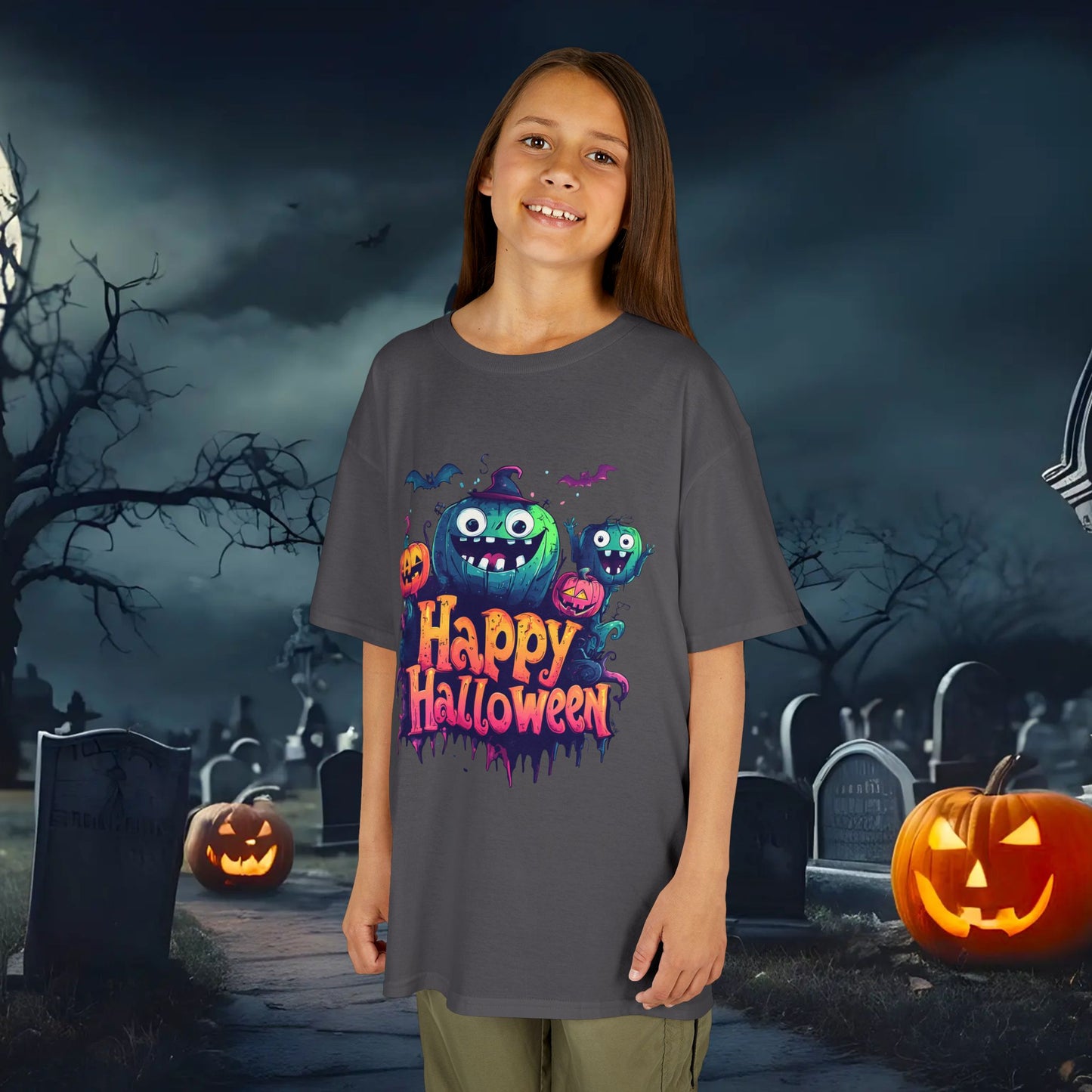 Halloween Kids Tee, Spooky T-Shirt for Children, Perfect for Halloween Parties, Trick or Treating, Gifting to Kids