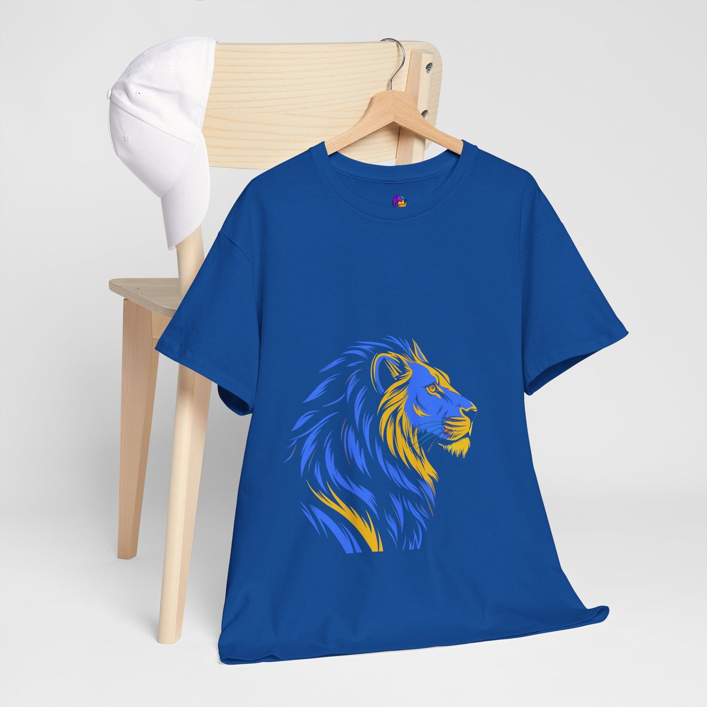 Stylish Lion Graphic Tee for Animal Lovers, Unisex Heavy Cotton T-Shirt, Casual Wear, Birthday Gift, Nature Lover's Top, Unique Design