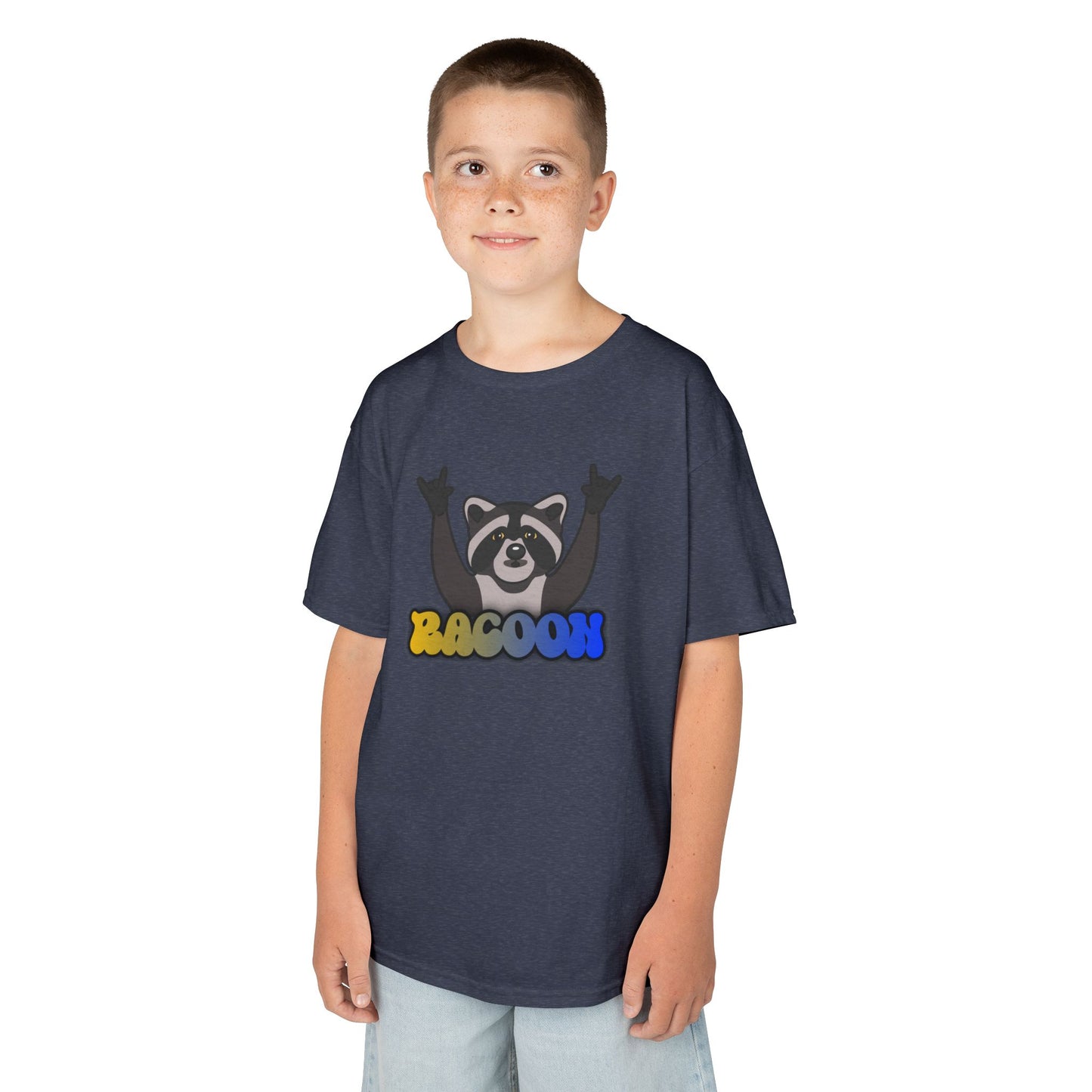 Rockin' Raccoon Kids Tee | Fun Cotton Shirt for Boys & Girls, Cute Animal Graphic Tee, Birthday Gift, Playtime Essential
