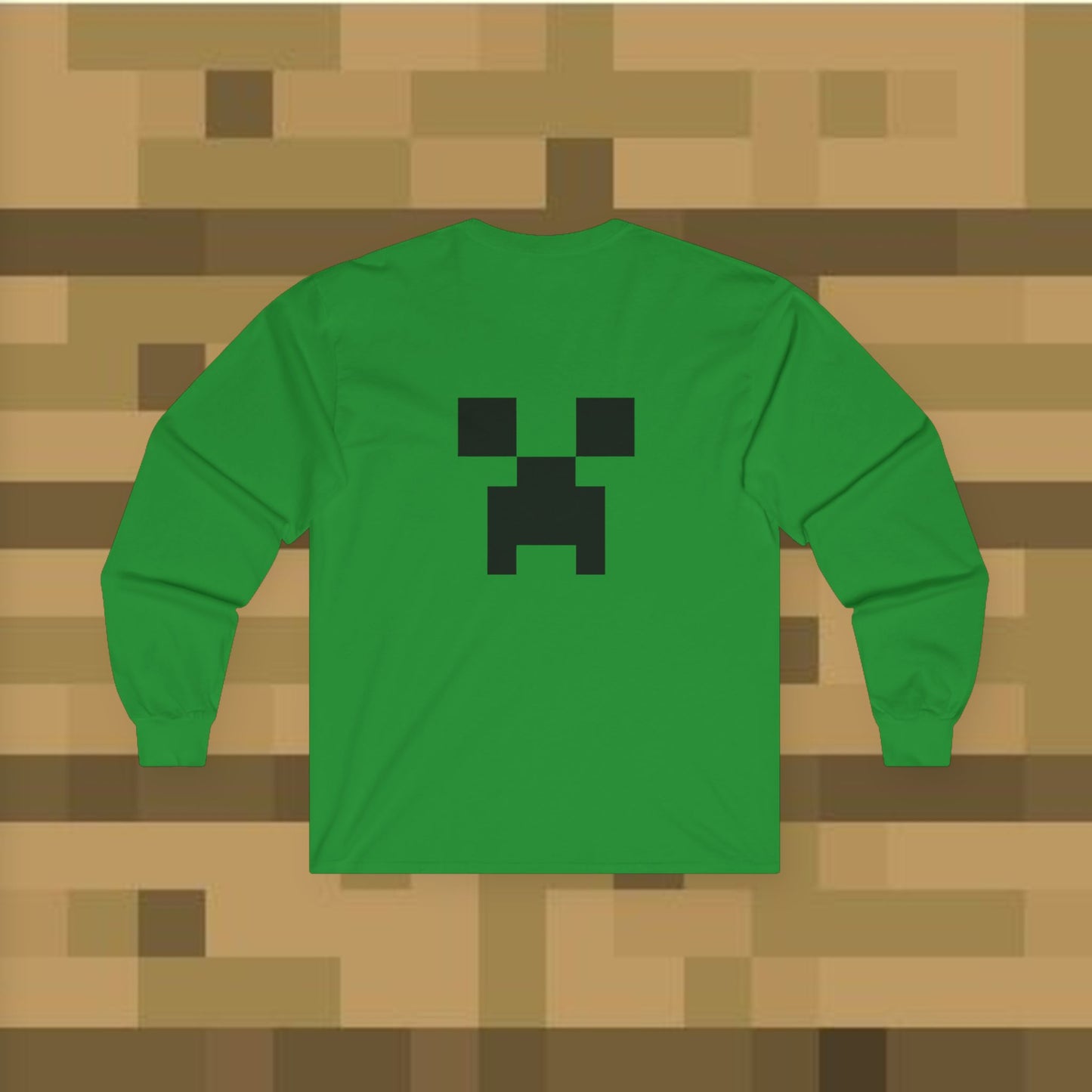 Minecraft Creeper Long Sleeve Tee for Gamers, Unisex Game Shirt, Perfect for Birthdays, Cozy Casual Wear, Minecraft Gifts, Gamer Apparel