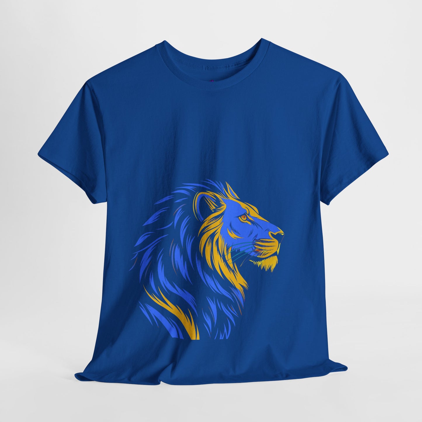 Stylish Lion Graphic Tee for Animal Lovers, Unisex Heavy Cotton T-Shirt, Casual Wear, Birthday Gift, Nature Lover's Top, Unique Design