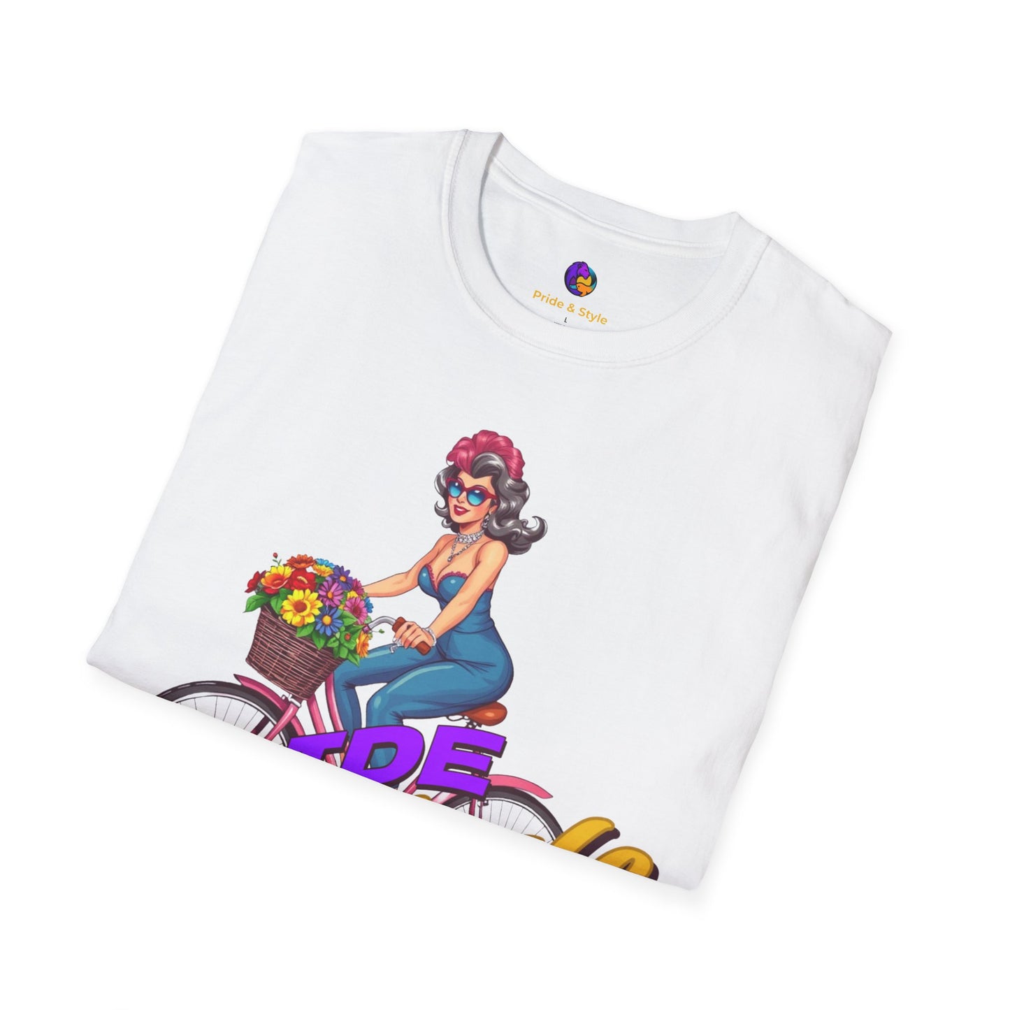 Pride Style Unisex T-Shirt, Fun Summer Tee, LGBTQ+ Gift, Bike Lover Shirt, Festival Wear, Colorful Pride Apparel