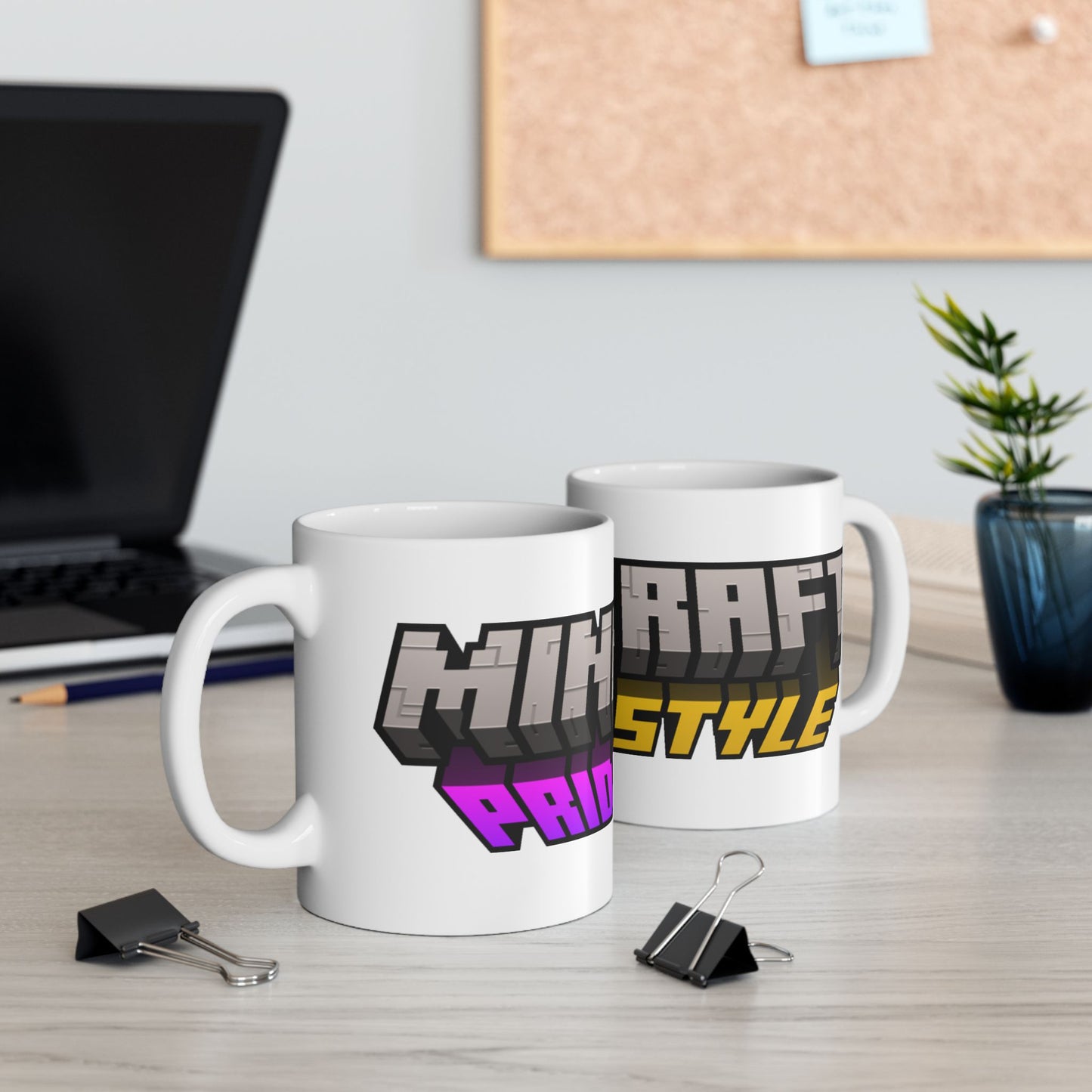 Minecraft-Inspired Ceramic Mug, Gamer Gift, Custom Coffee Cup, Birthday Present, Cozy Drinkware, Gaming Merchandise