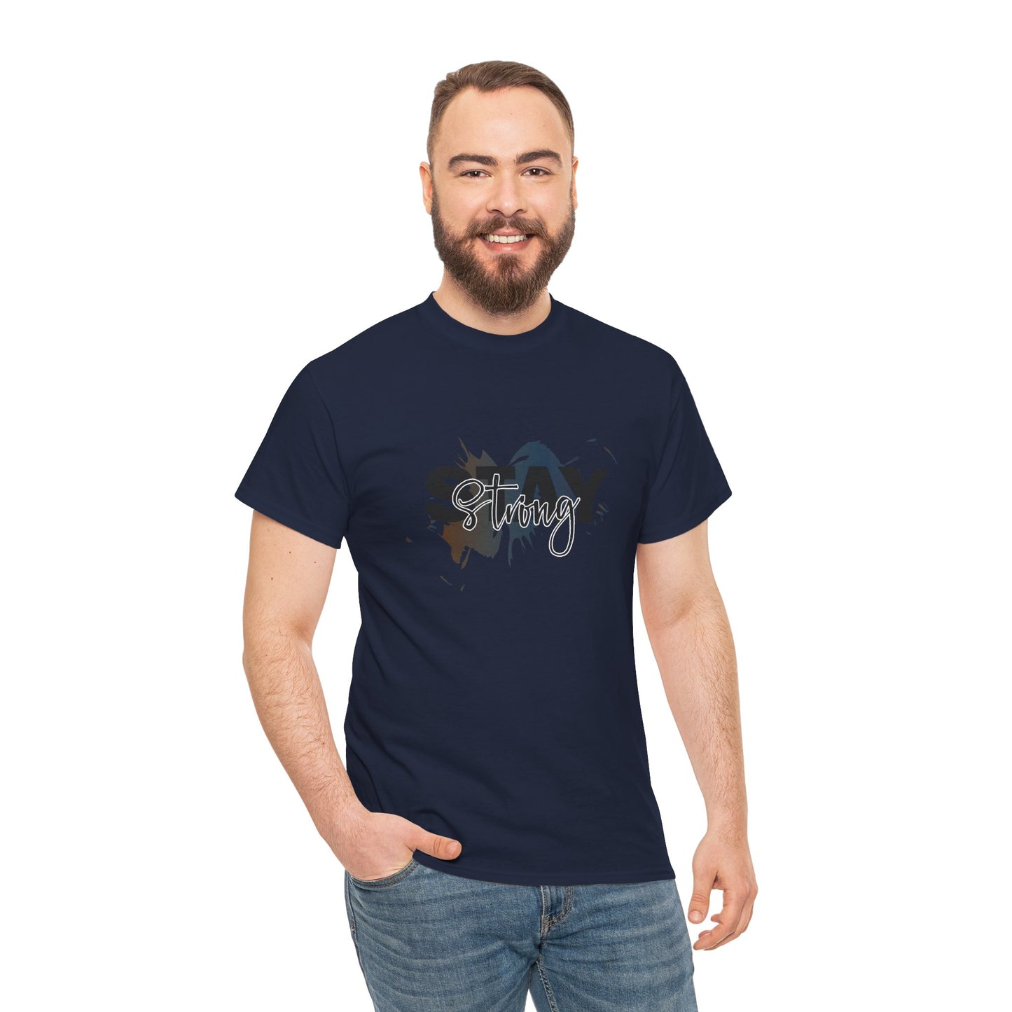 Stay Strong Unisex Heavy Cotton Tee, Inspirational T-Shirt, Motivational Apparel, Casual Wear, Gifts for Him/Her, Everyday Comfort