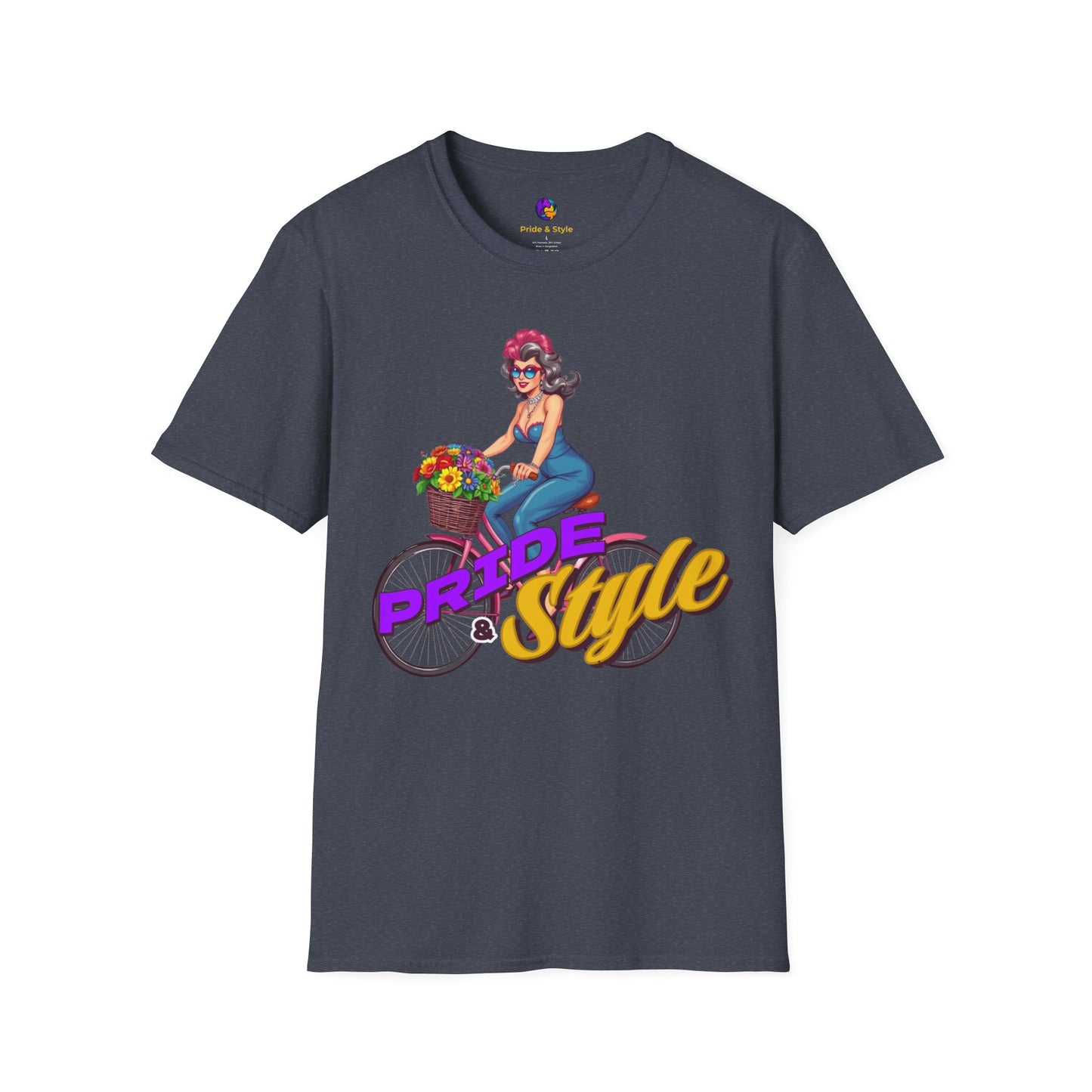 Pride Style Unisex T-Shirt, Fun Summer Tee, LGBTQ+ Gift, Bike Lover Shirt, Festival Wear, Colorful Pride Apparel