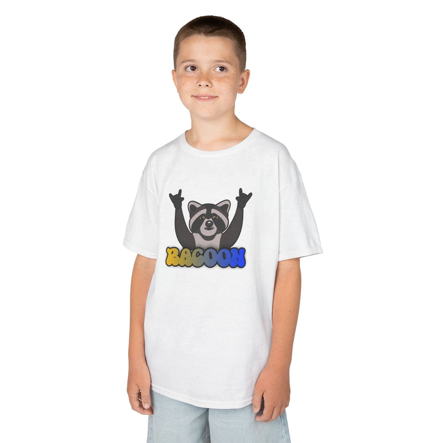 Rockin' Raccoon Kids Tee | Fun Cotton Shirt for Boys & Girls, Cute Animal Graphic Tee, Birthday Gift, Playtime Essential