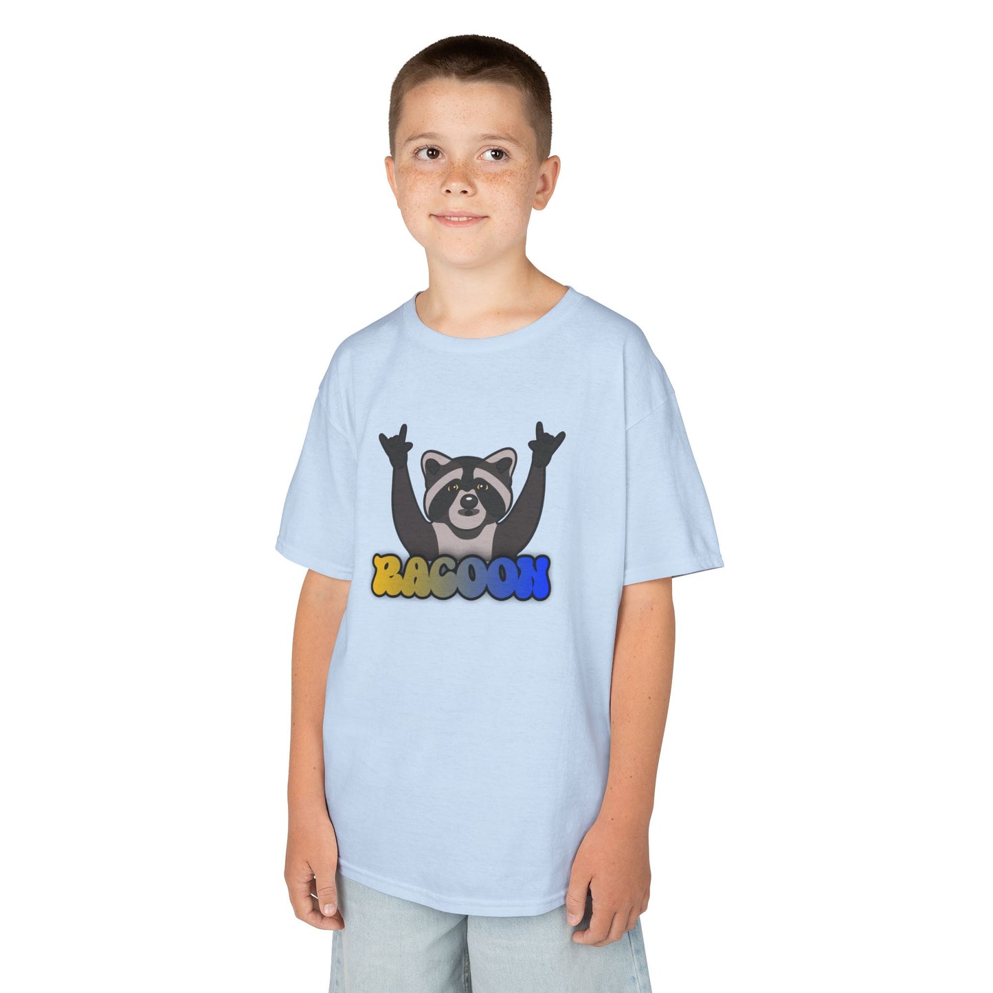 Rockin' Raccoon Kids Tee | Fun Cotton Shirt for Boys & Girls, Cute Animal Graphic Tee, Birthday Gift, Playtime Essential