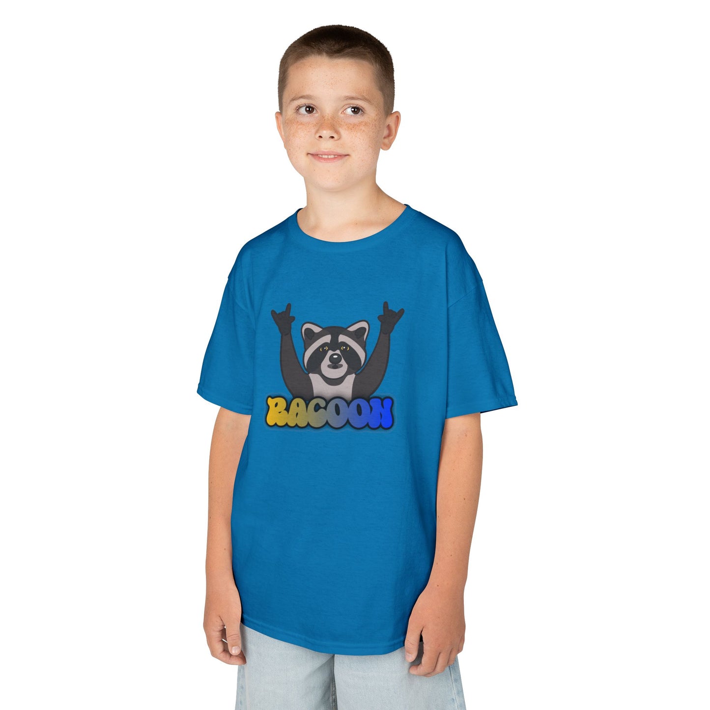 Rockin' Raccoon Kids Tee | Fun Cotton Shirt for Boys & Girls, Cute Animal Graphic Tee, Birthday Gift, Playtime Essential