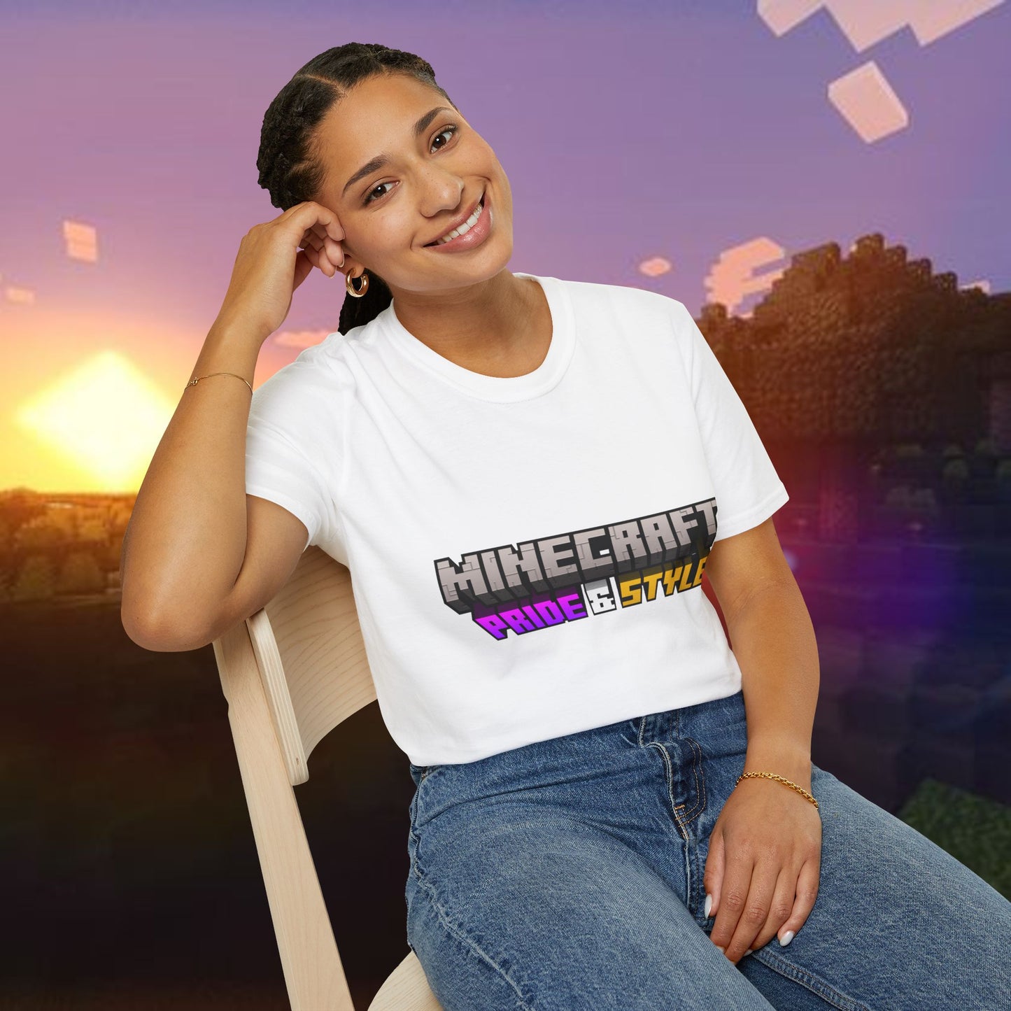 Minecraft Pride & Style T-Shirt for Game Lovers, Unisex Graphic Tee for Pride Events, Casual Wear, Gamer Gift, Comfortable Fashion