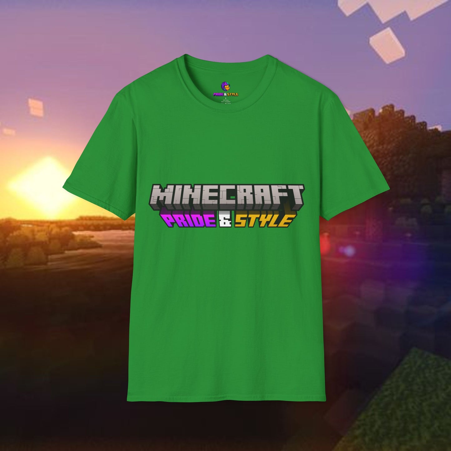 Minecraft Pride & Style T-Shirt for Game Lovers, Unisex Graphic Tee for Pride Events, Casual Wear, Gamer Gift, Comfortable Fashion