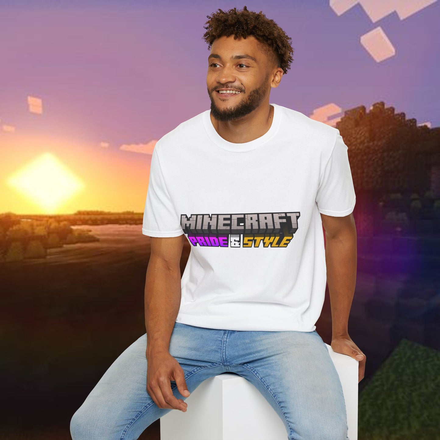 Minecraft Pride & Style T-Shirt for Game Lovers, Unisex Graphic Tee for Pride Events, Casual Wear, Gamer Gift, Comfortable Fashion