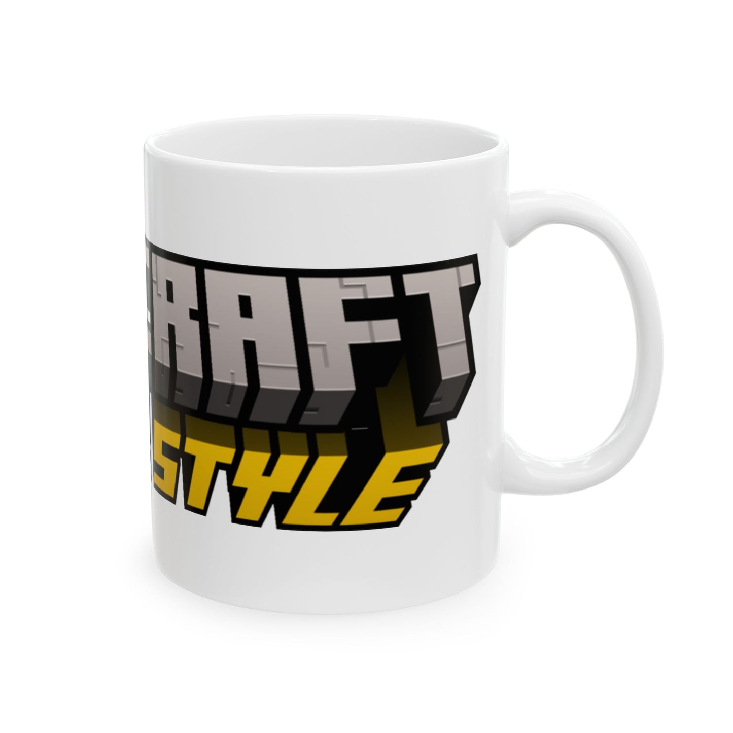 Minecraft-Inspired Ceramic Mug, Gamer Gift, Custom Coffee Cup, Birthday Present, Cozy Drinkware, Gaming Merchandise