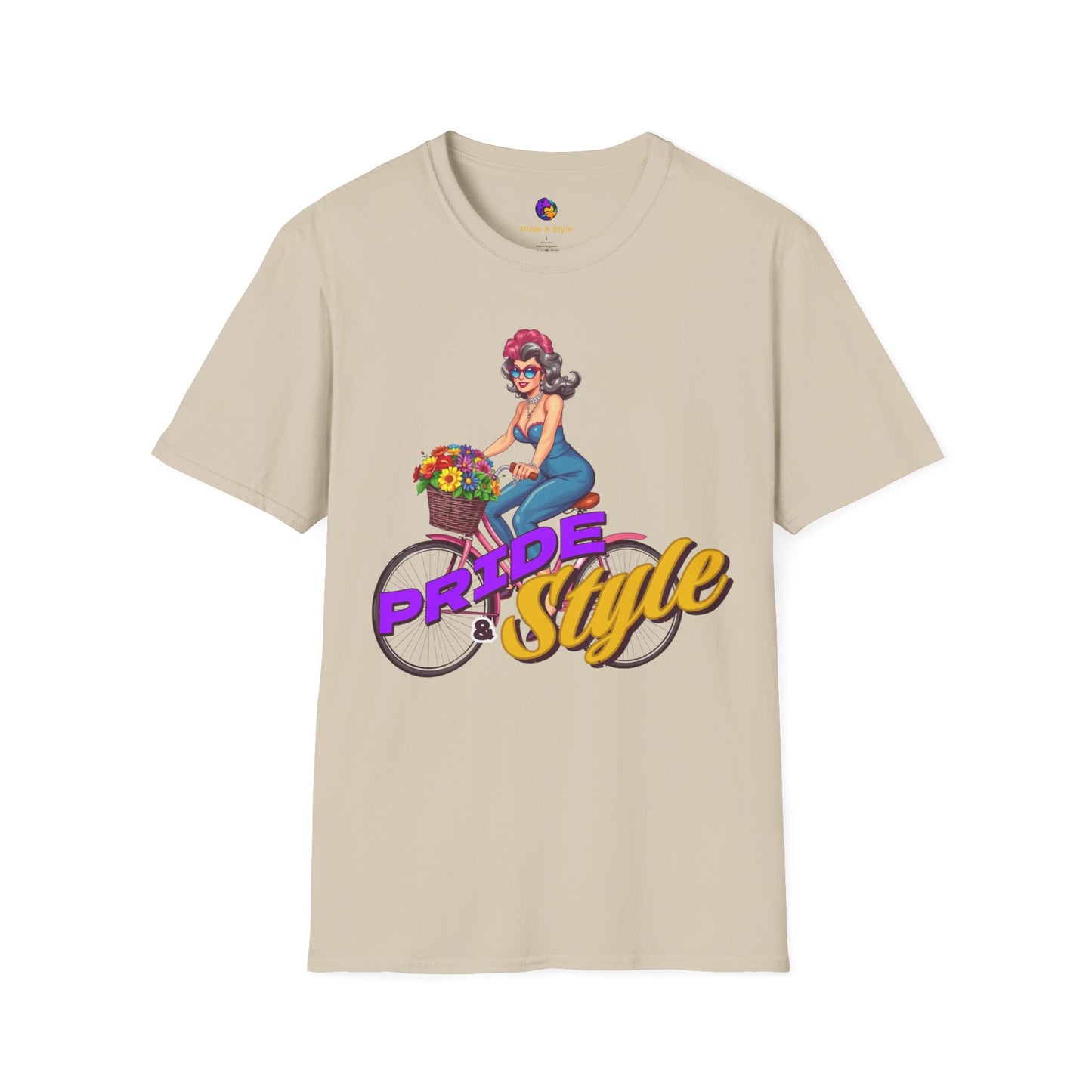 Pride Style Unisex T-Shirt, Fun Summer Tee, LGBTQ+ Gift, Bike Lover Shirt, Festival Wear, Colorful Pride Apparel