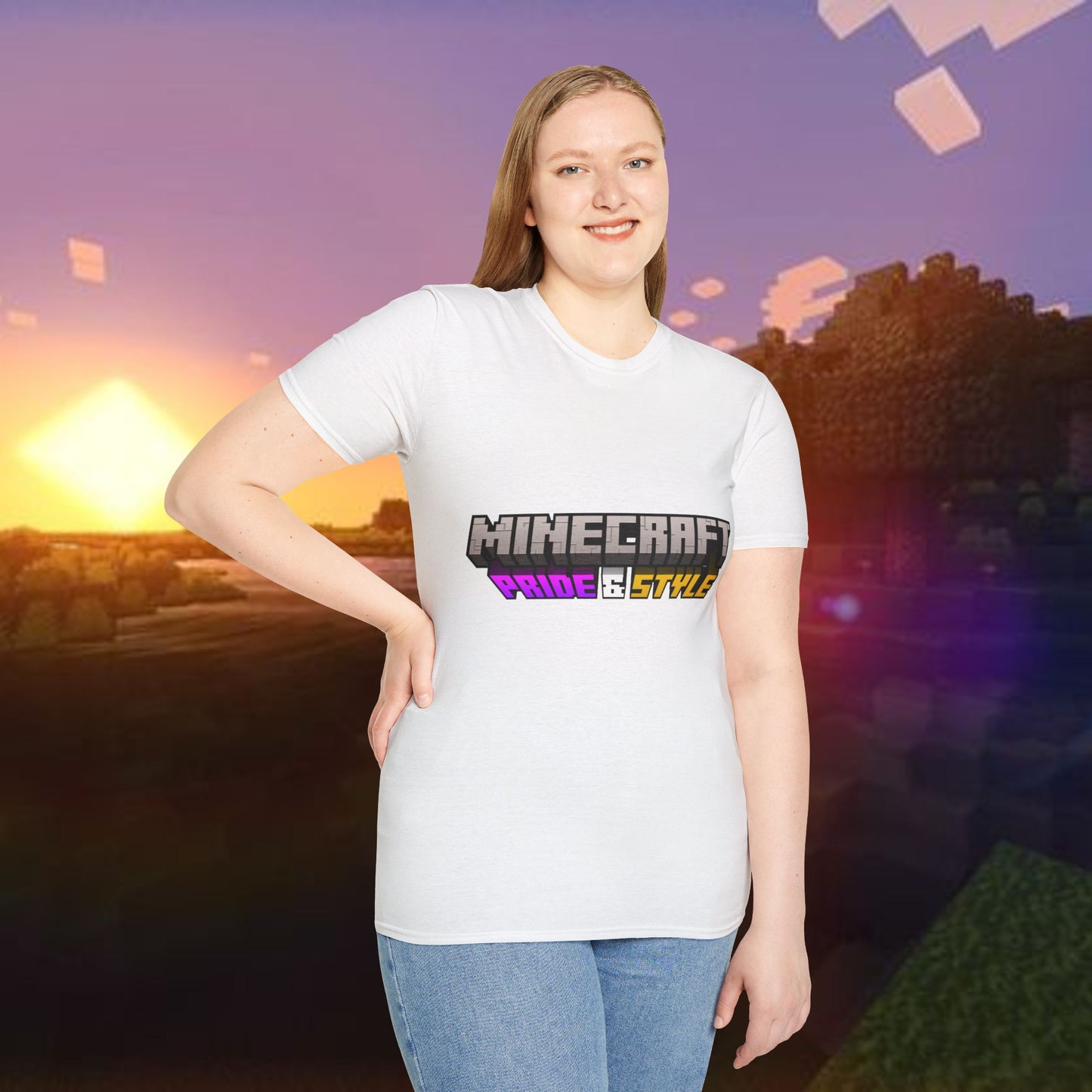 Minecraft Pride & Style T-Shirt for Game Lovers, Unisex Graphic Tee for Pride Events, Casual Wear, Gamer Gift, Comfortable Fashion