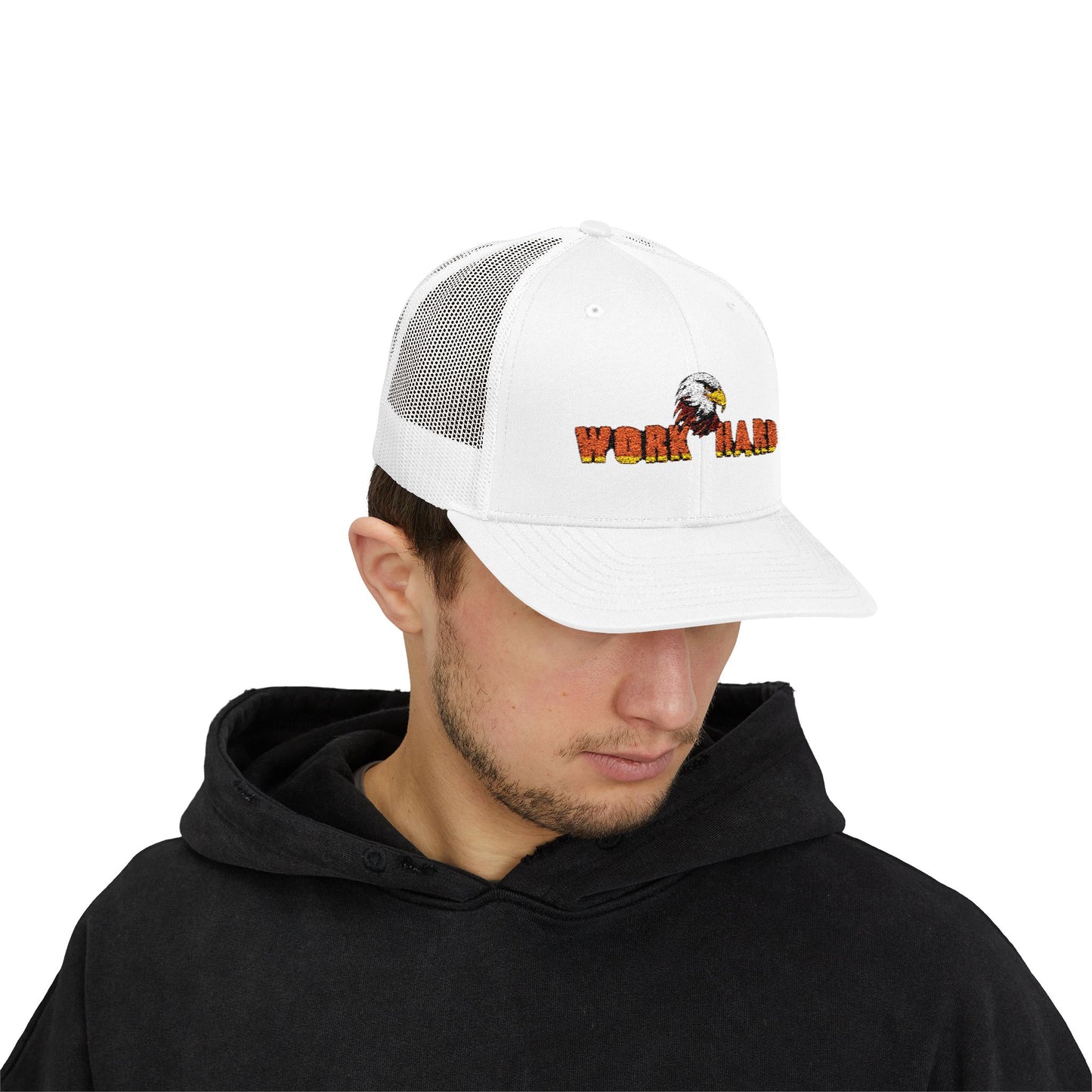 Work Hard Eagle Snapback Cap