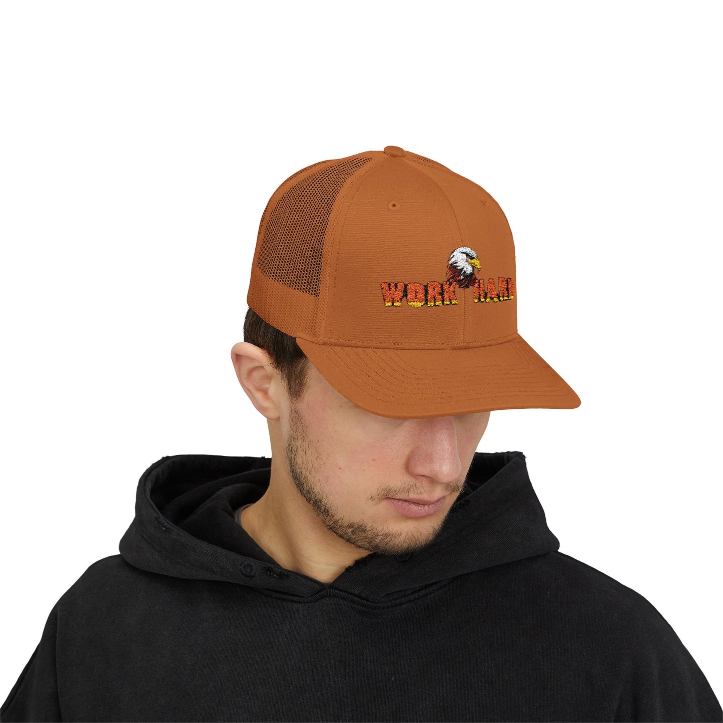 Work Hard Eagle Snapback Cap