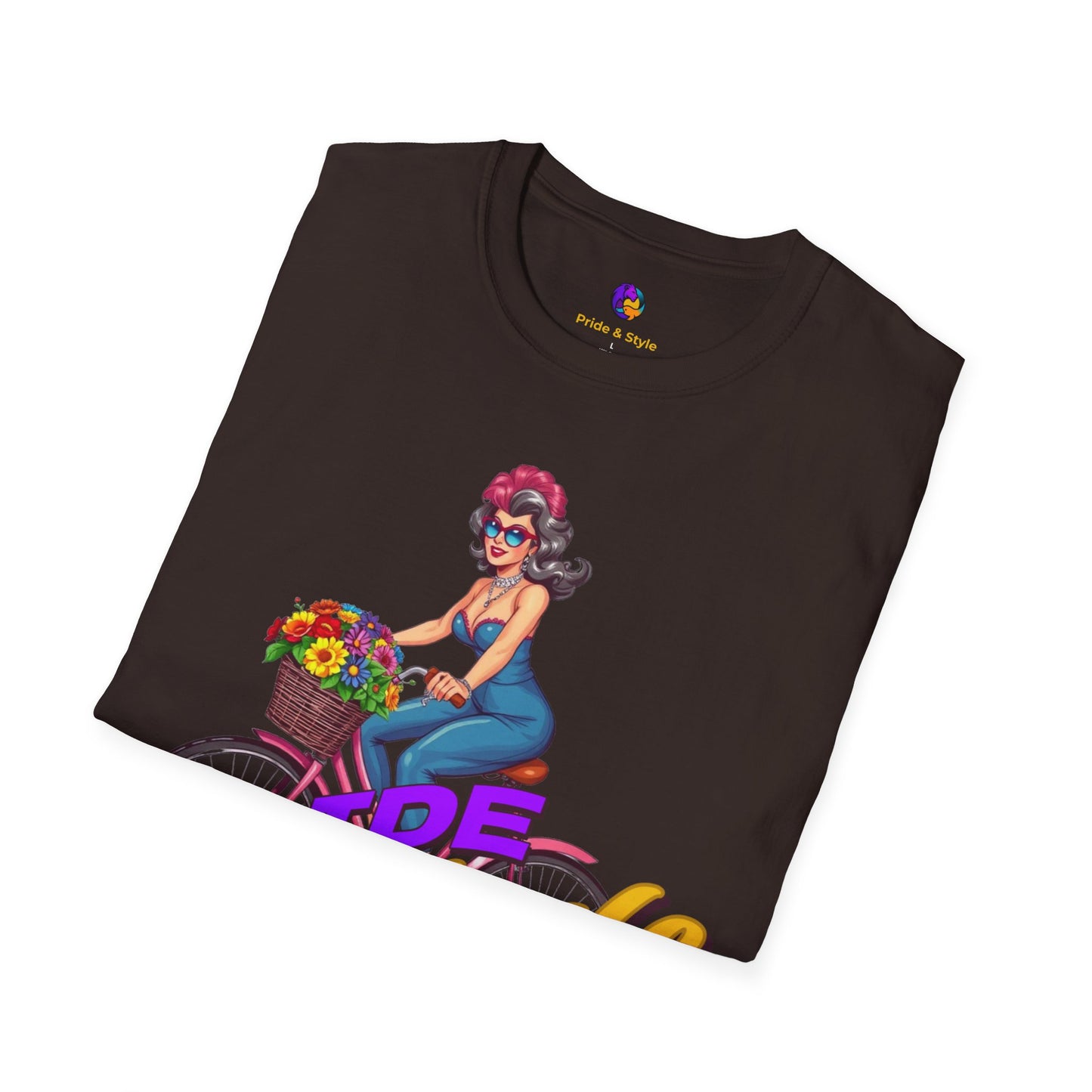 Pride Style Unisex T-Shirt, Fun Summer Tee, LGBTQ+ Gift, Bike Lover Shirt, Festival Wear, Colorful Pride Apparel