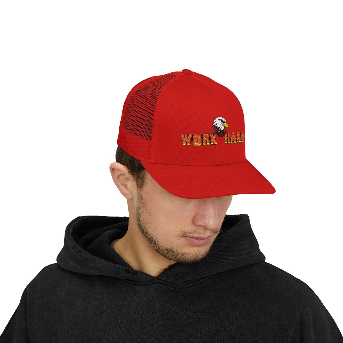 Work Hard Eagle Snapback Cap