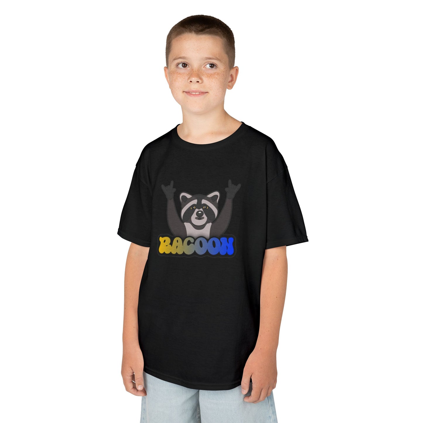 Rockin' Raccoon Kids Tee | Fun Cotton Shirt for Boys & Girls, Cute Animal Graphic Tee, Birthday Gift, Playtime Essential