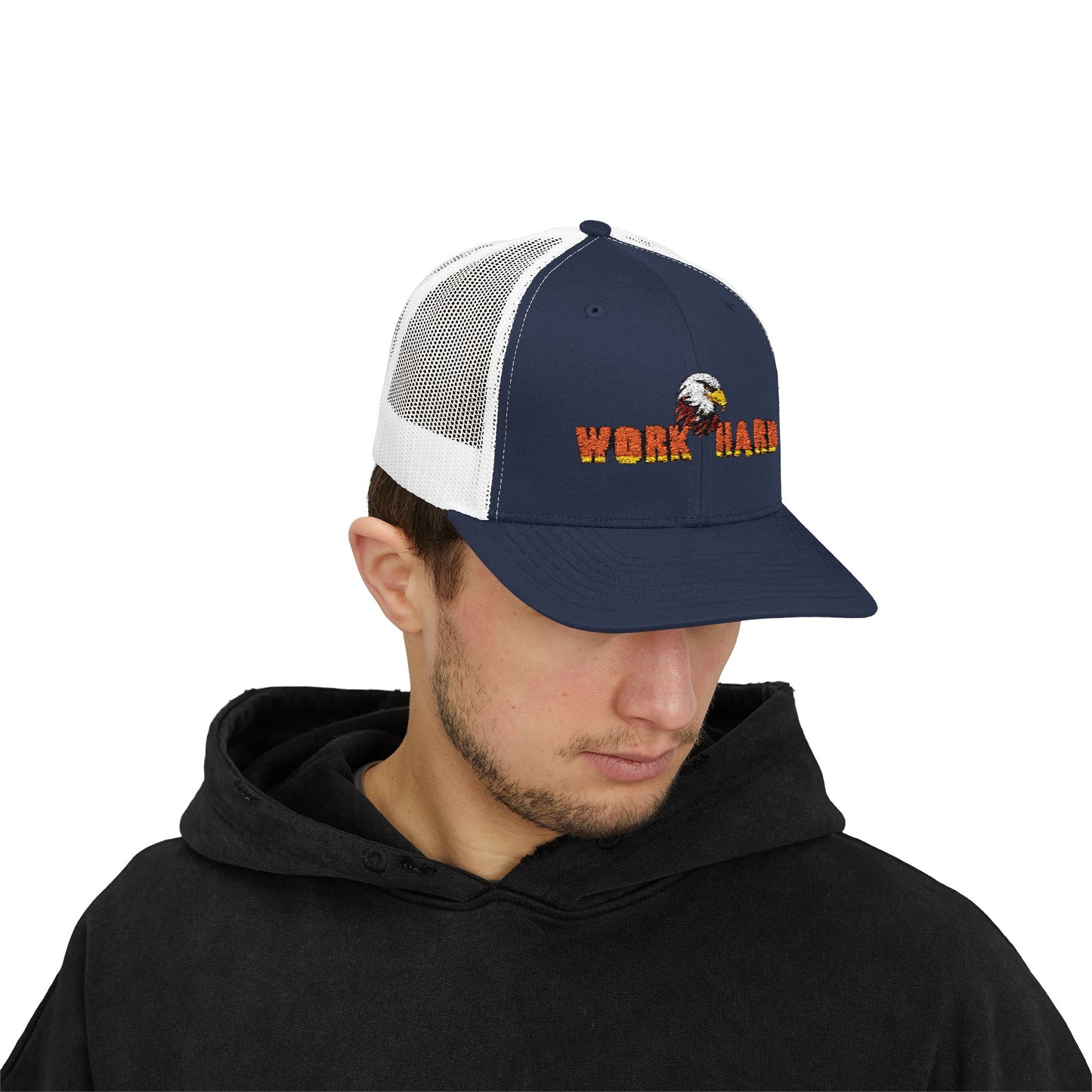Work Hard Eagle Snapback Cap