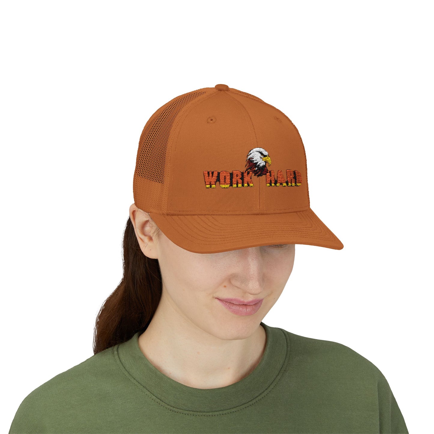 Work Hard Eagle Snapback Cap