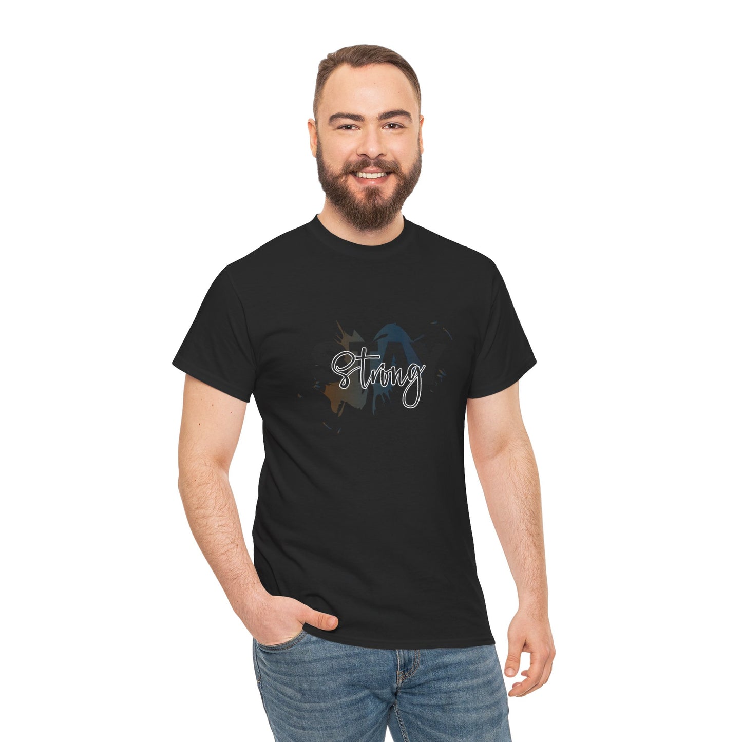 Stay Strong Unisex Heavy Cotton Tee, Inspirational T-Shirt, Motivational Apparel, Casual Wear, Gifts for Him/Her, Everyday Comfort
