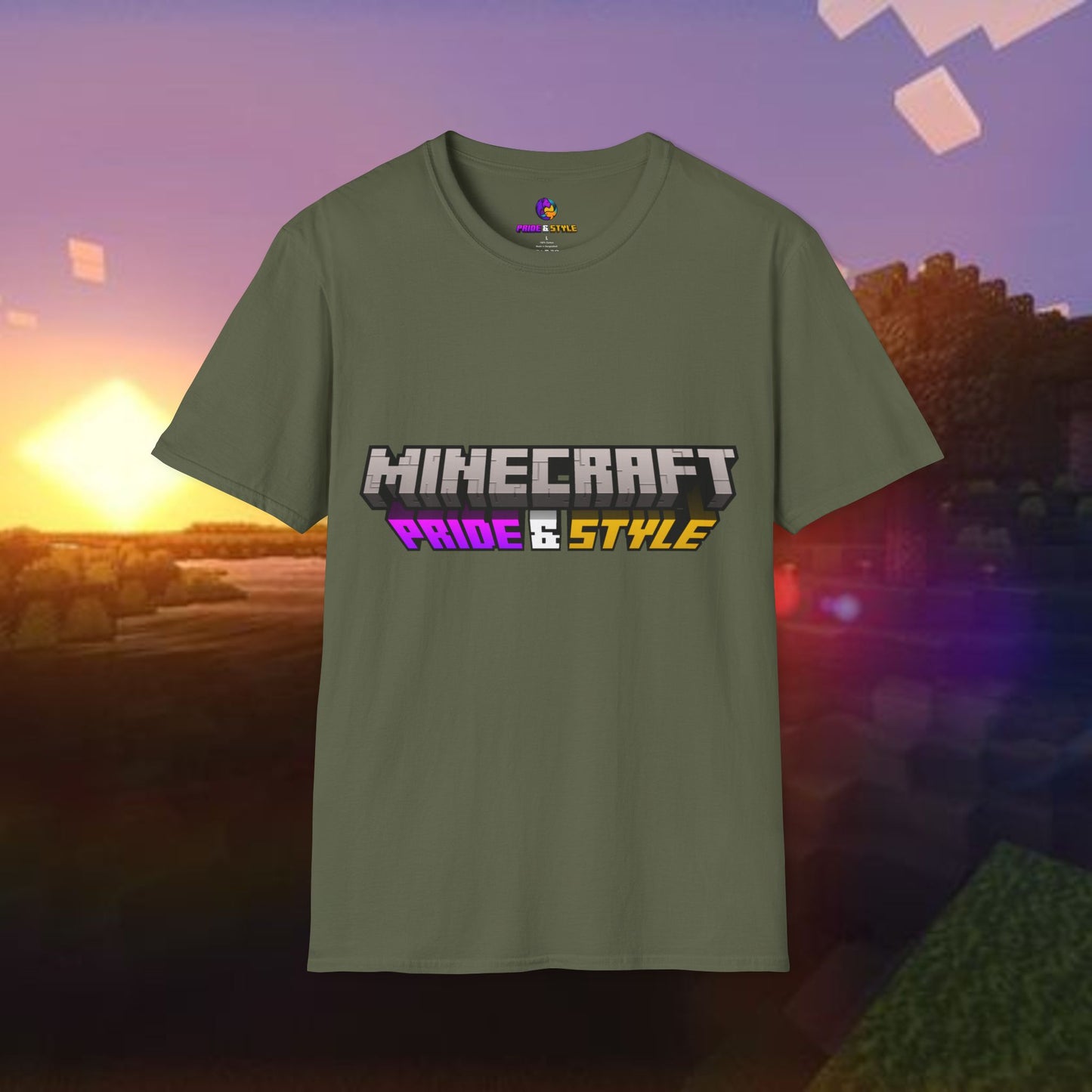 Minecraft Pride & Style T-Shirt for Game Lovers, Unisex Graphic Tee for Pride Events, Casual Wear, Gamer Gift, Comfortable Fashion
