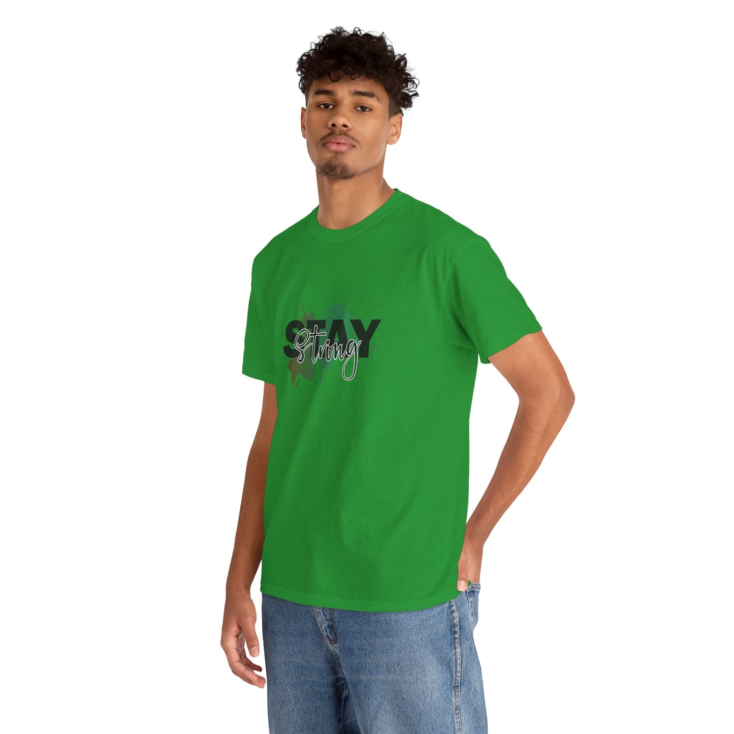 Stay Strong Unisex Heavy Cotton Tee, Inspirational T-Shirt, Motivational Apparel, Casual Wear, Gifts for Him/Her, Everyday Comfort