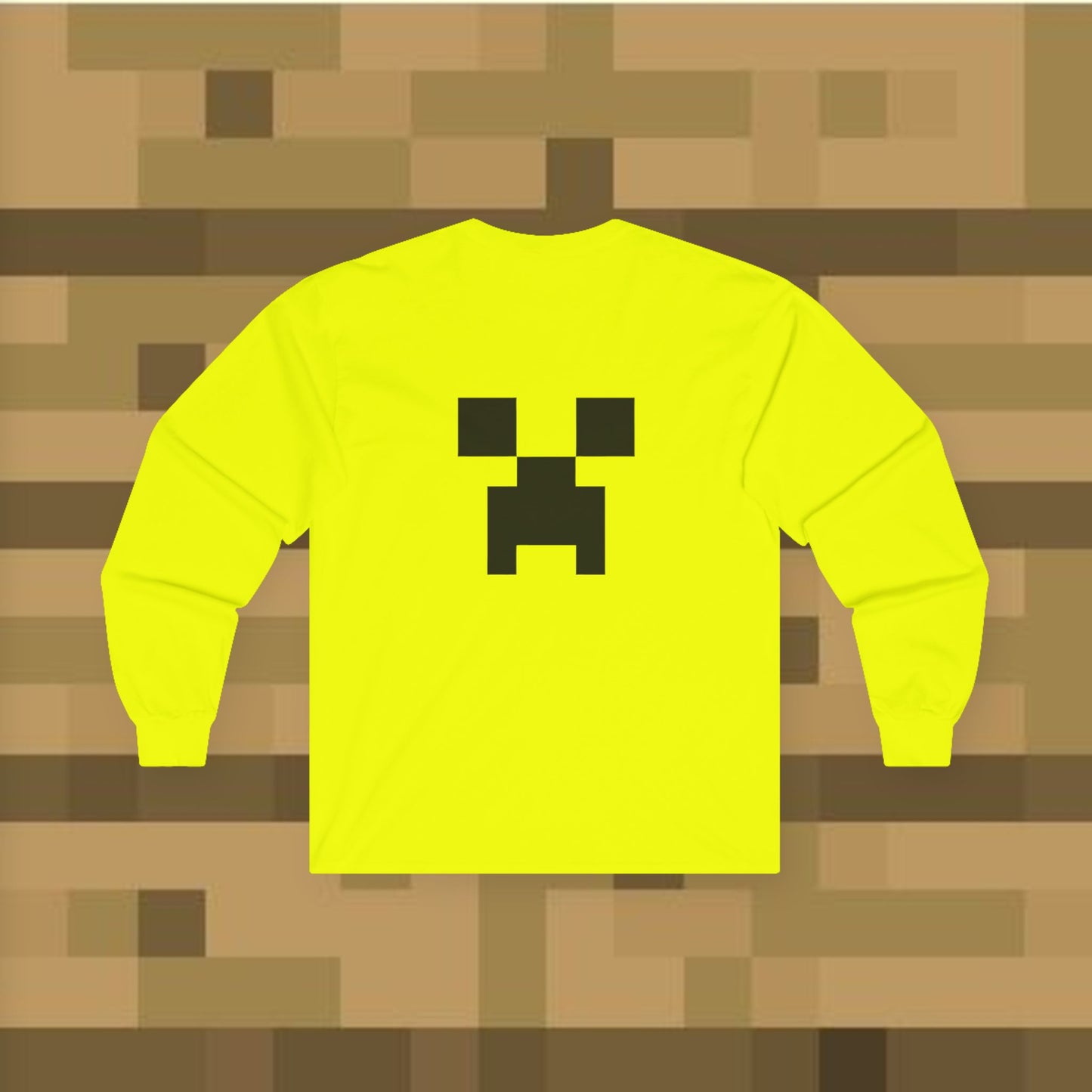 Minecraft Creeper Long Sleeve Tee for Gamers, Unisex Game Shirt, Perfect for Birthdays, Cozy Casual Wear, Minecraft Gifts, Gamer Apparel