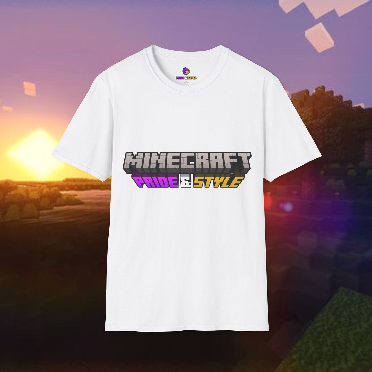 Minecraft Pride & Style T-Shirt for Game Lovers, Unisex Graphic Tee for Pride Events, Casual Wear, Gamer Gift, Comfortable Fashion