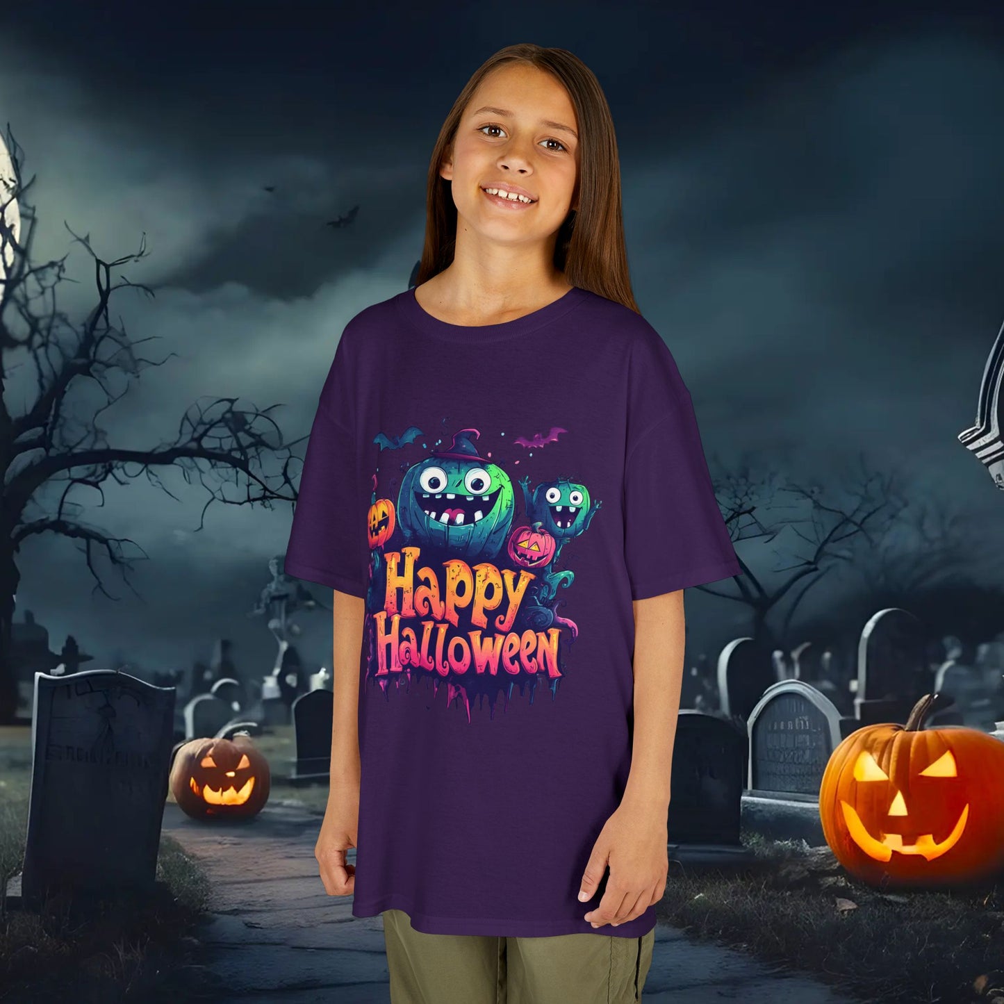 Halloween Kids Tee, Spooky T-Shirt for Children, Perfect for Halloween Parties, Trick or Treating, Gifting to Kids