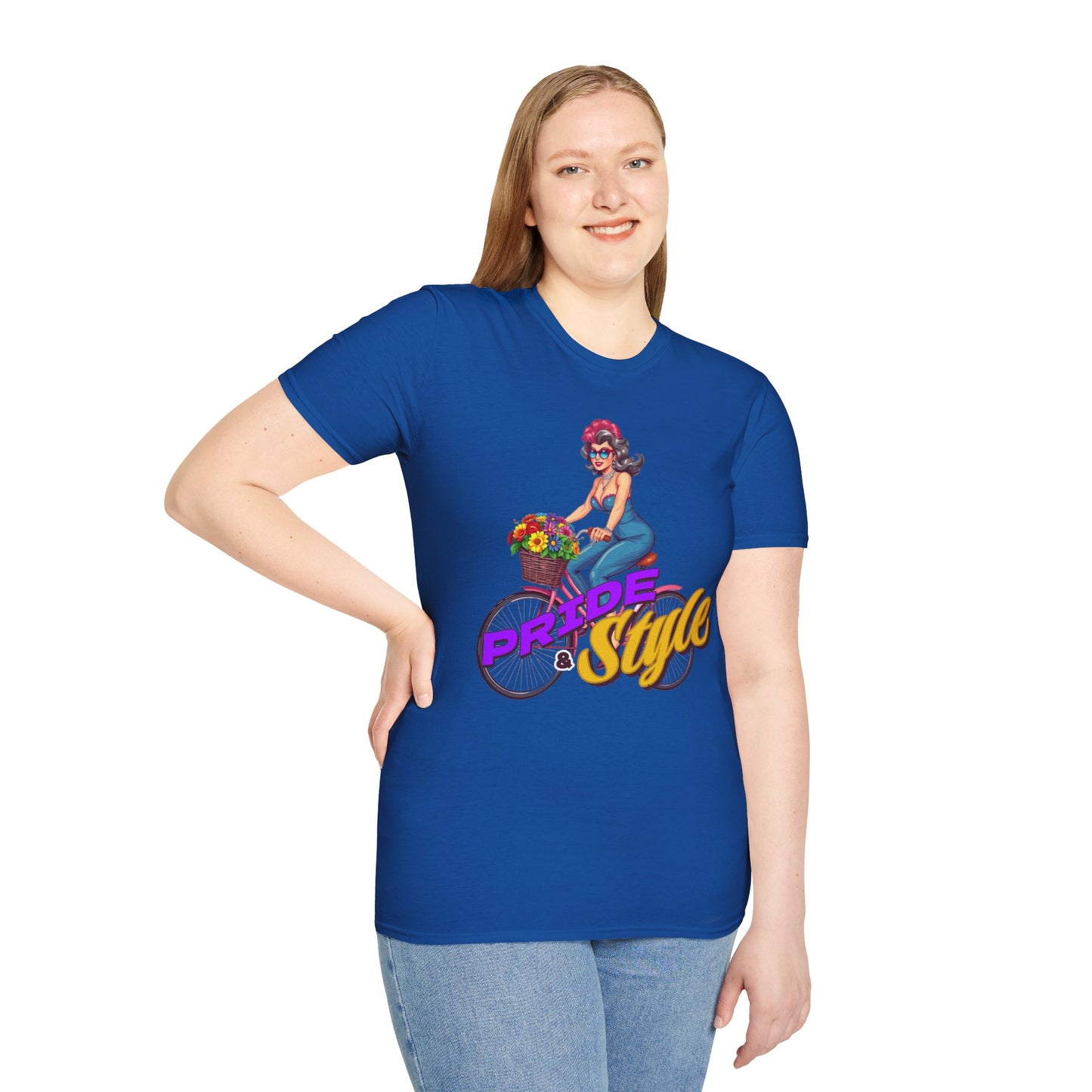 Pride Style Unisex T-Shirt, Fun Summer Tee, LGBTQ+ Gift, Bike Lover Shirt, Festival Wear, Colorful Pride Apparel