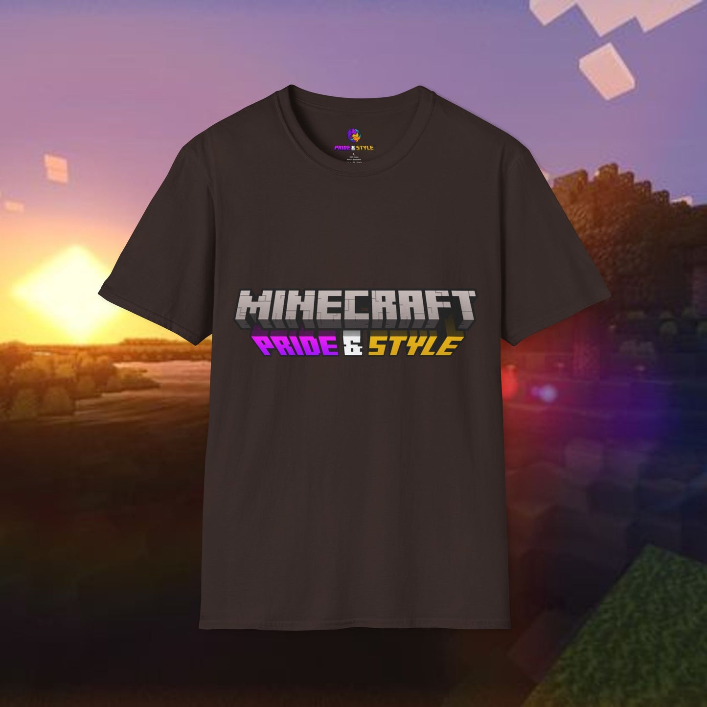 Minecraft Pride & Style T-Shirt for Game Lovers, Unisex Graphic Tee for Pride Events, Casual Wear, Gamer Gift, Comfortable Fashion