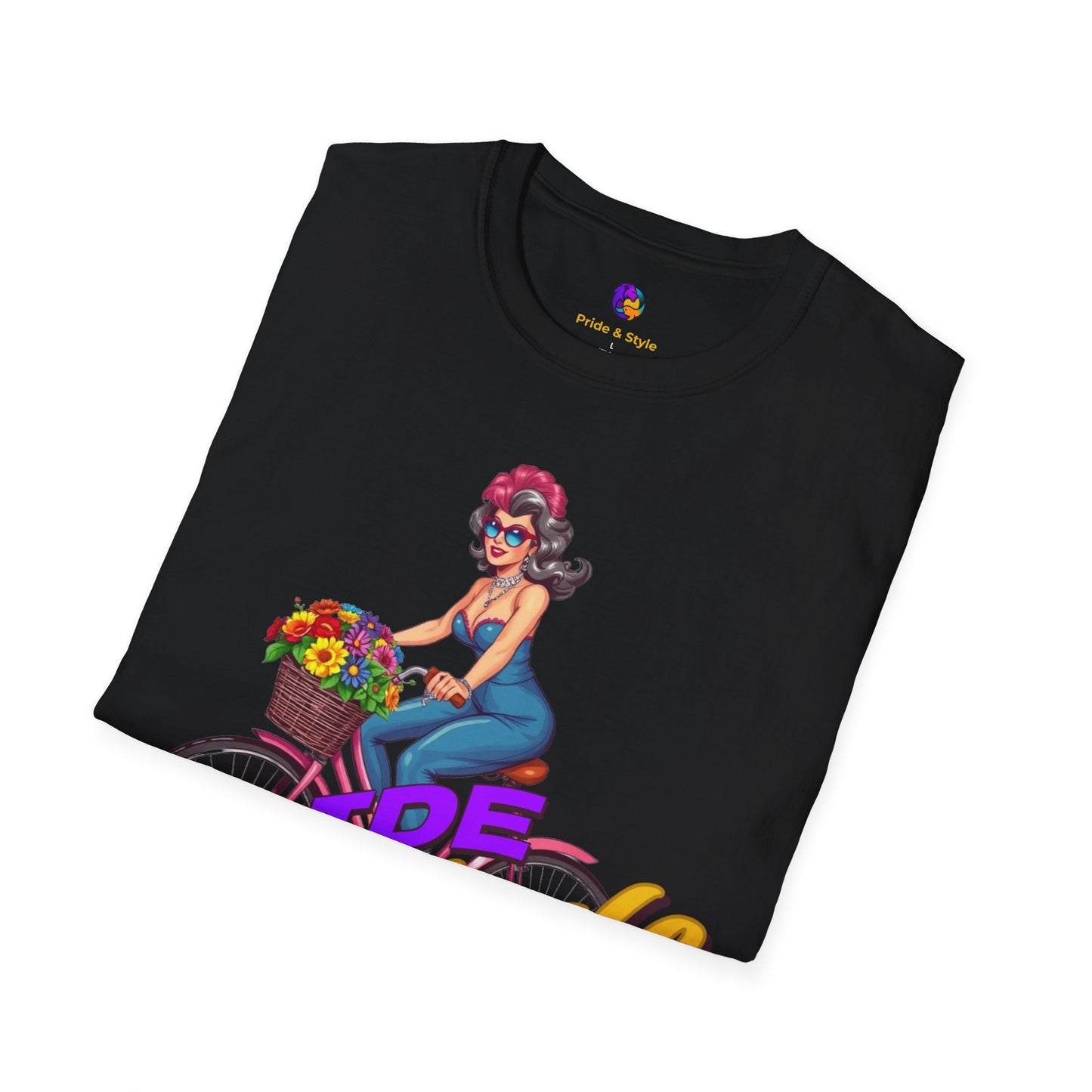 Pride Style Unisex T-Shirt, Fun Summer Tee, LGBTQ+ Gift, Bike Lover Shirt, Festival Wear, Colorful Pride Apparel