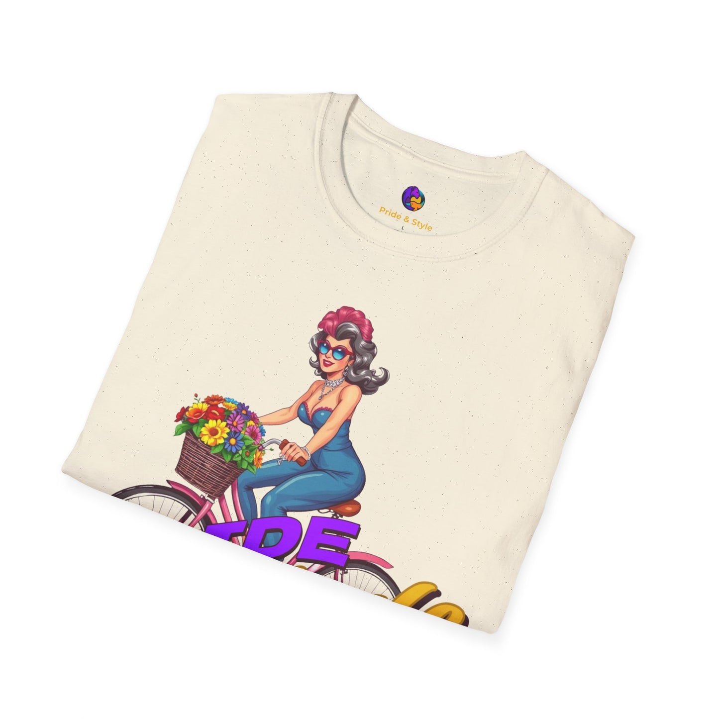 Pride Style Unisex T-Shirt, Fun Summer Tee, LGBTQ+ Gift, Bike Lover Shirt, Festival Wear, Colorful Pride Apparel