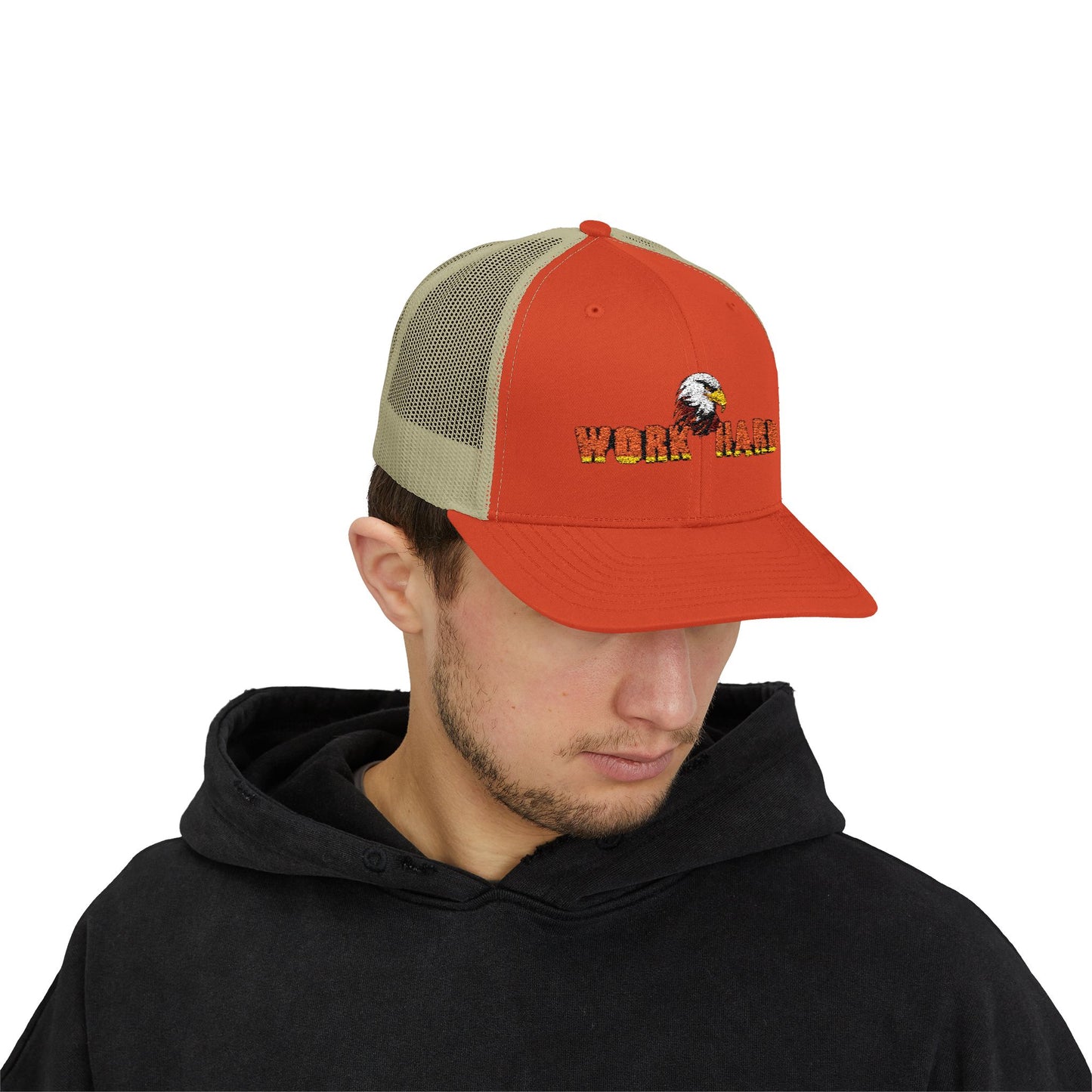 Work Hard Eagle Snapback Cap